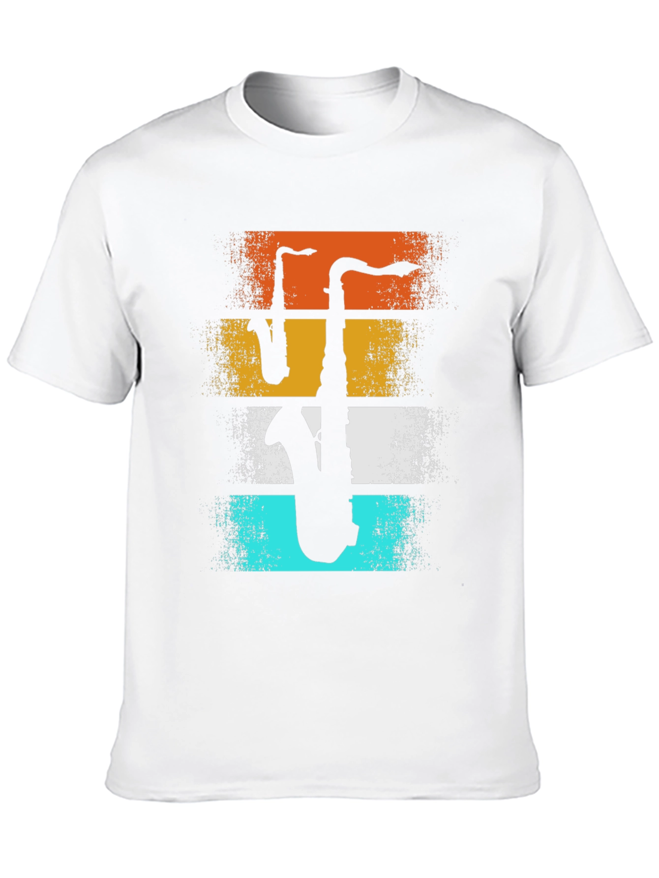 Retro Saxophone Graphic T-Shirt - Musical Instrument Tee