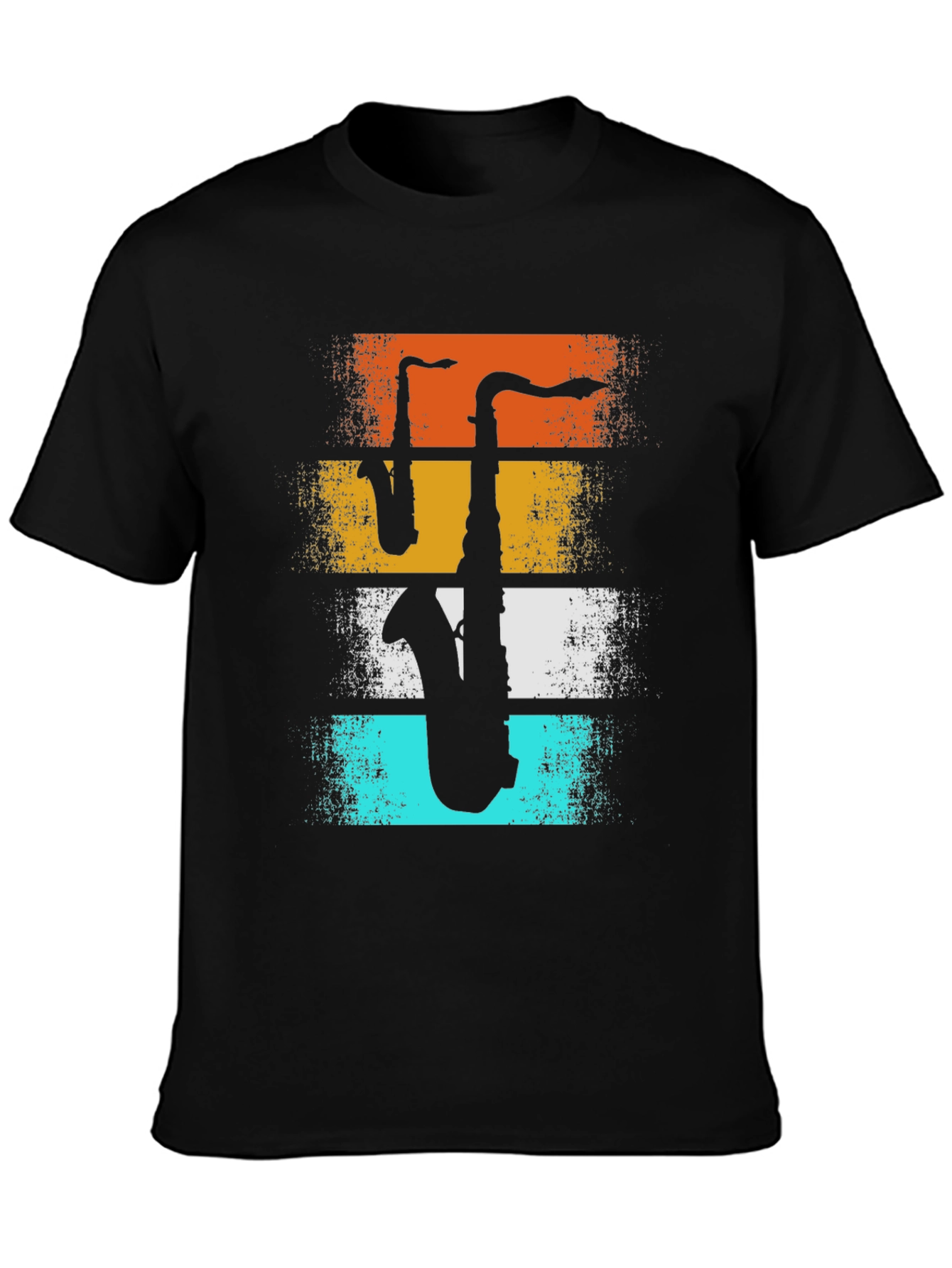 Retro Saxophone Graphic T-Shirt - Musical Instrument Tee