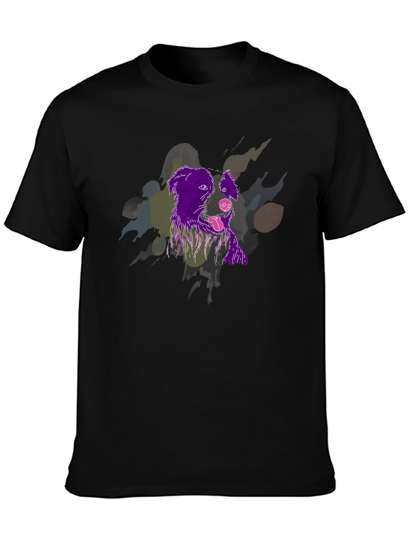 Dog Graphic Tee - Unique Artistic Design