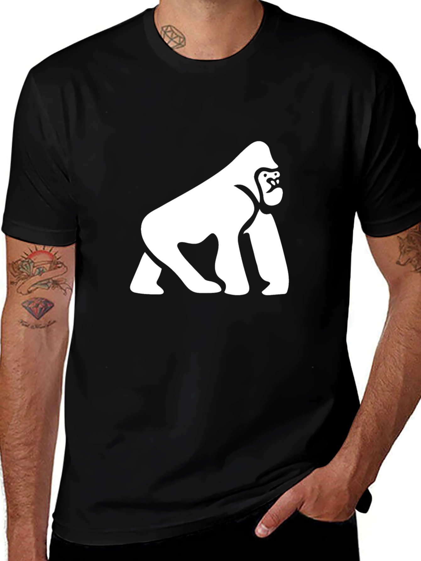 Gorilla Graphic Tee - Black Cotton