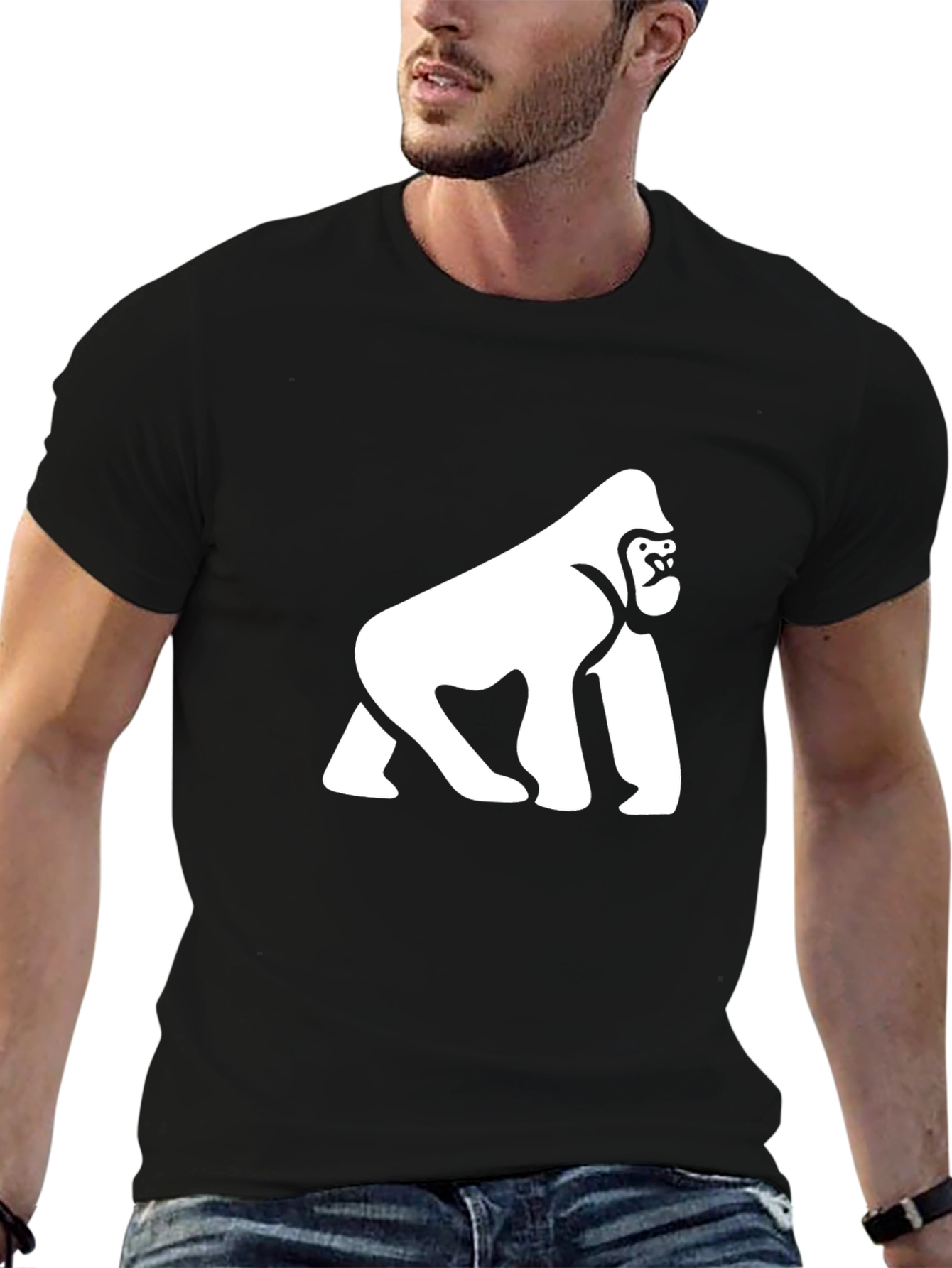 Gorilla Graphic Tee - Black Cotton