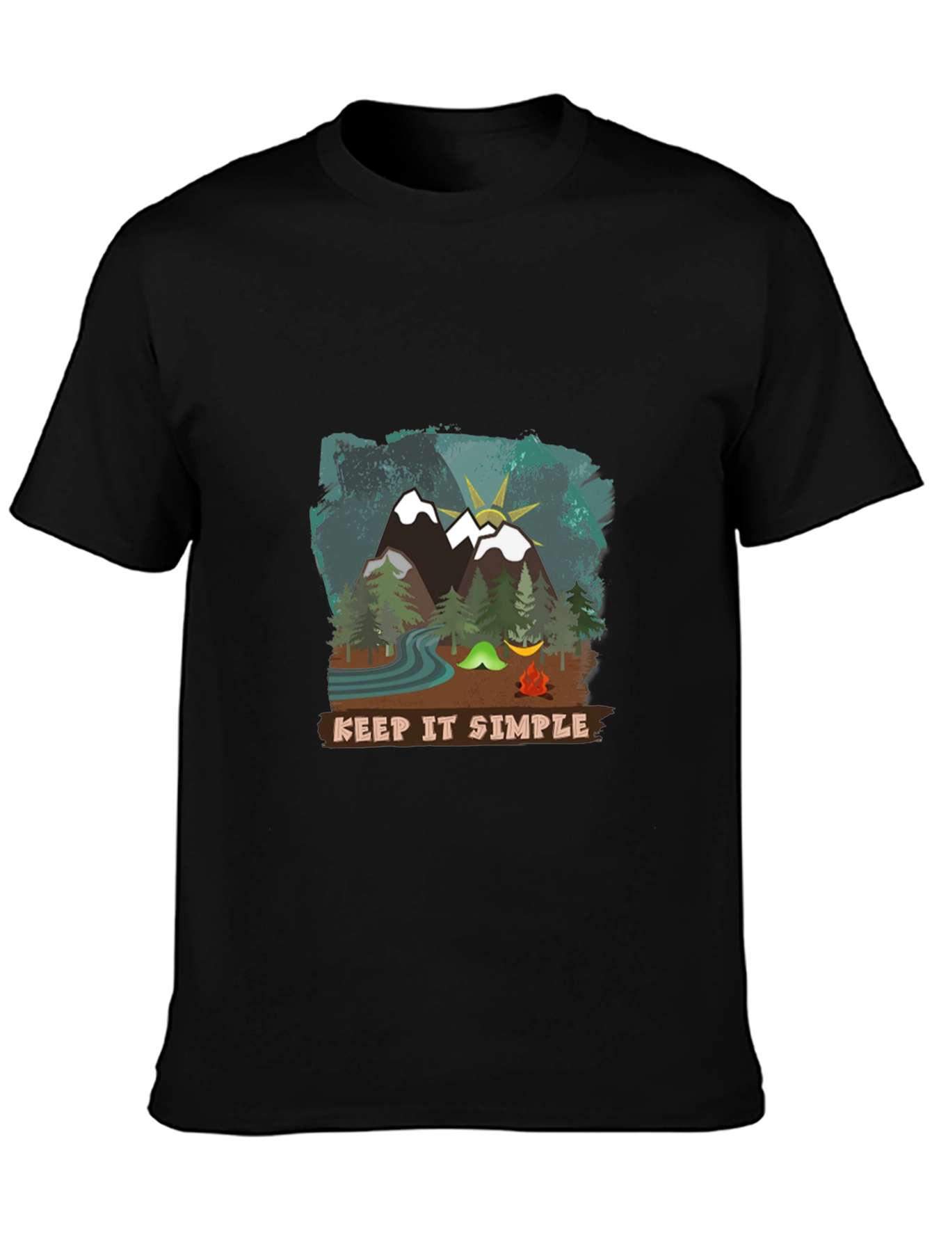 Keep It Simple Camping T-Shirt - Nature Adventure Tee