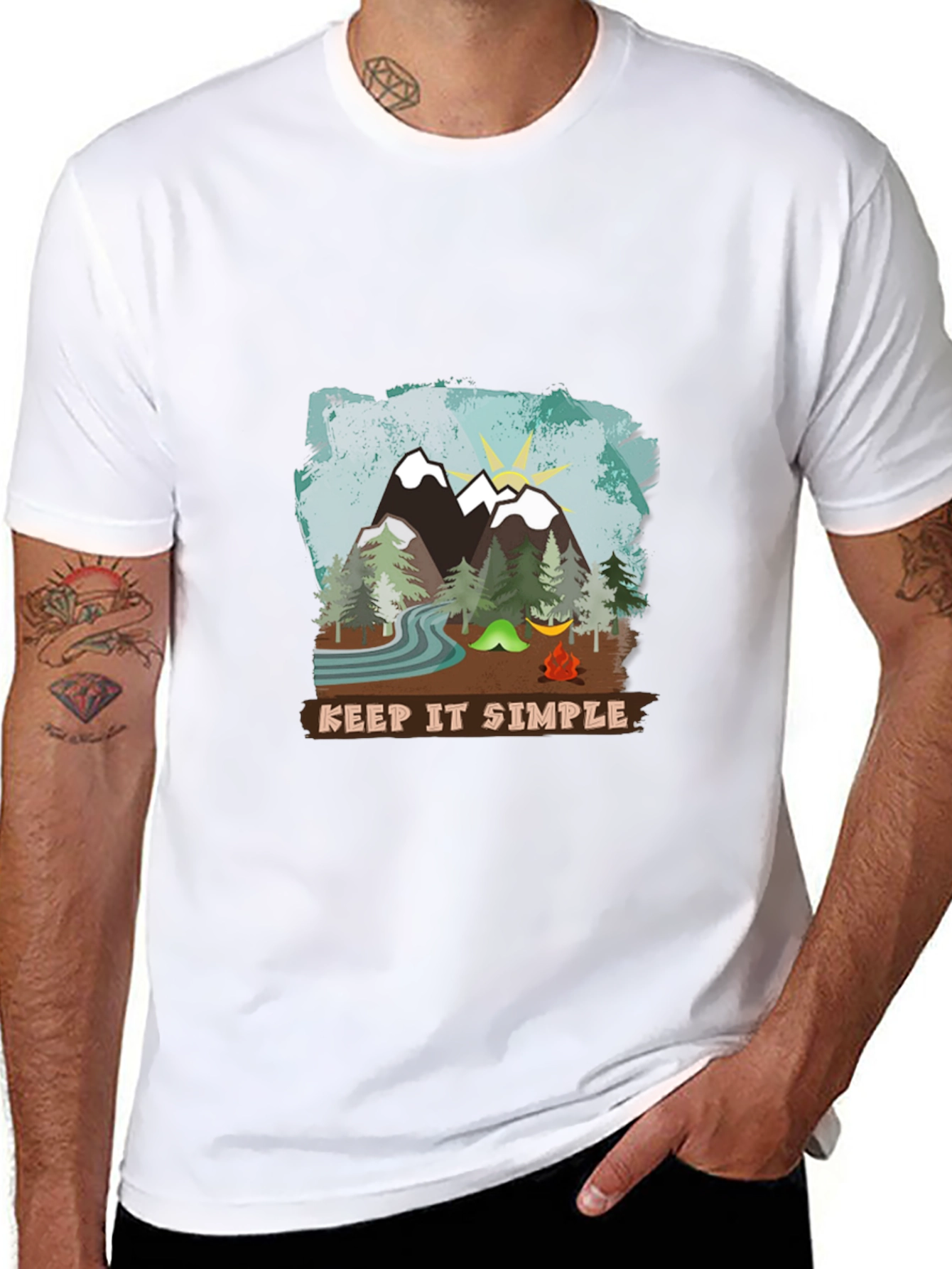 Keep It Simple Camping T-Shirt - Nature Adventure Tee