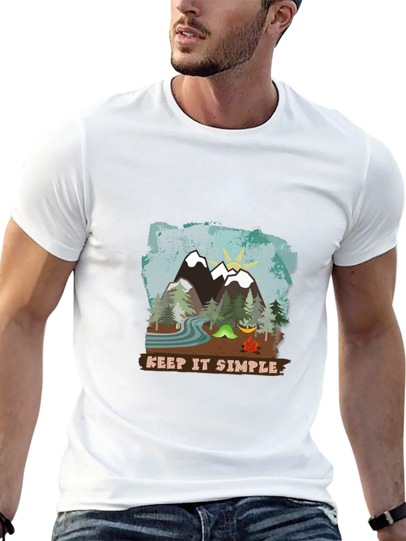 Keep It Simple Camping T-Shirt - Nature Adventure Tee