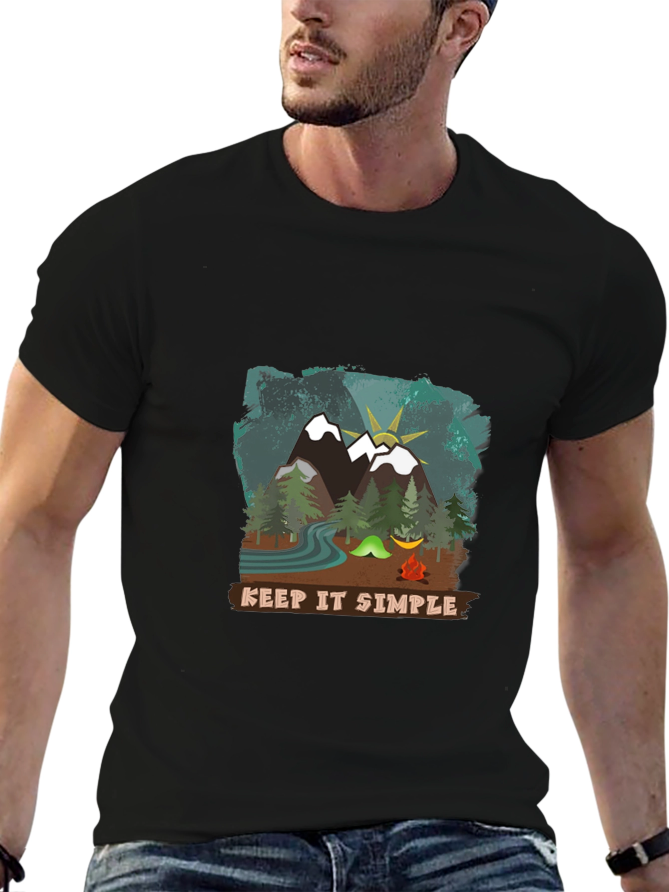 Keep It Simple Camping T-Shirt - Nature Adventure Tee