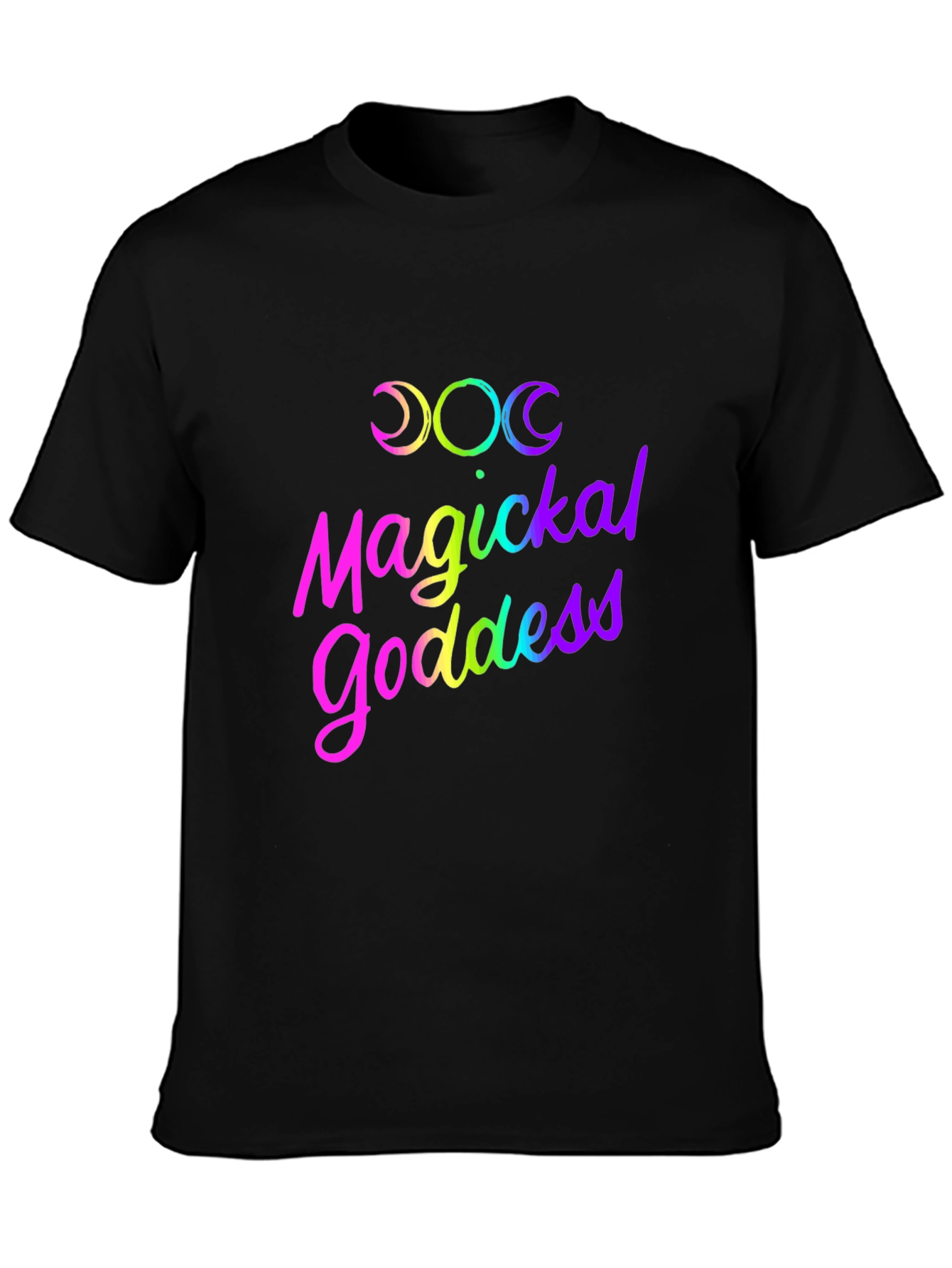 Magickal Goddess Rainbow Graphic T-Shirt