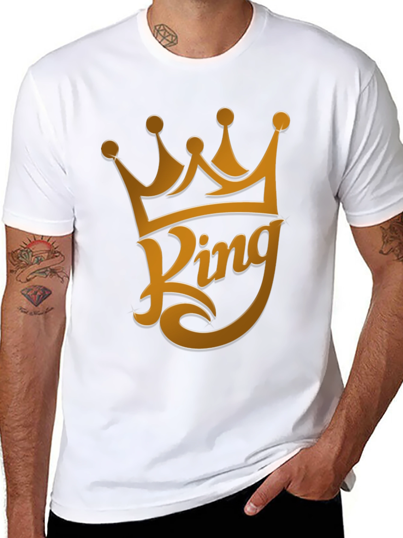 King Crown Graphic T-Shirt - Stylish Black Tee