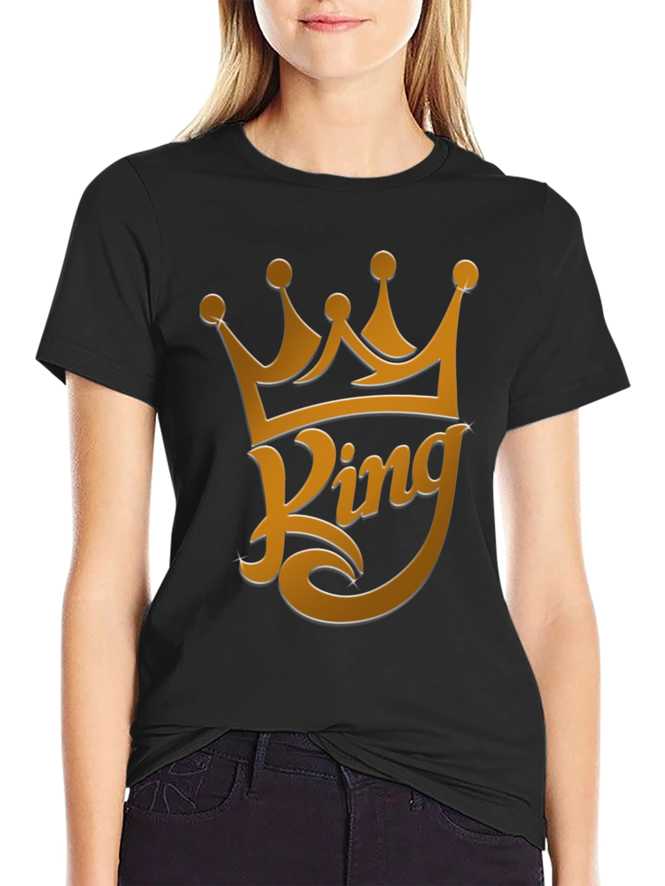 King Crown Graphic T-Shirt - Stylish Black Tee