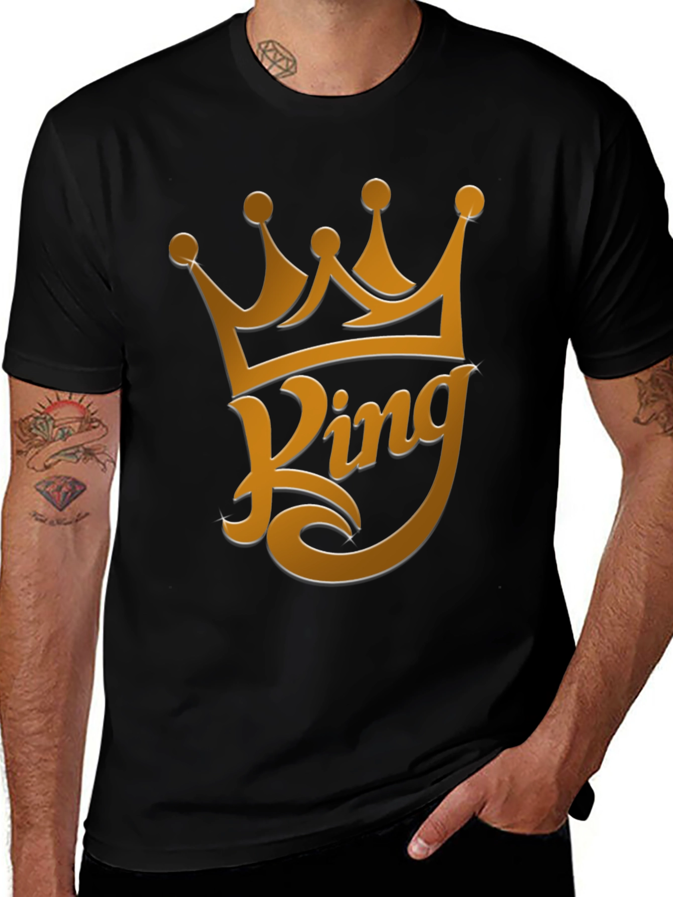 King Crown Graphic T-Shirt - Stylish Black Tee