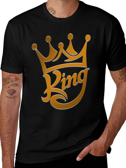 King Crown Graphic T-Shirt - Stylish Black Tee