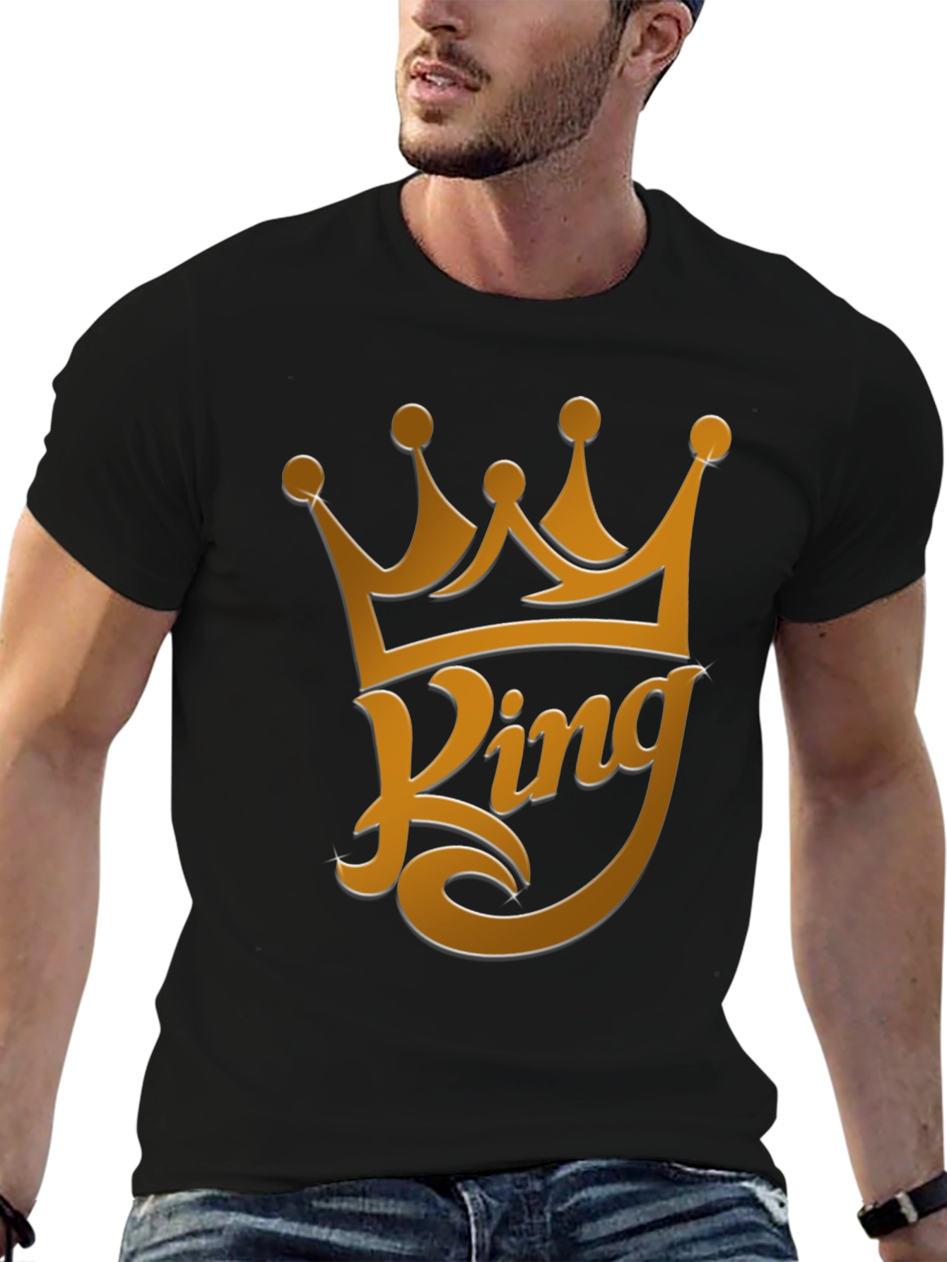 King Crown Graphic T-Shirt - Stylish Black Tee