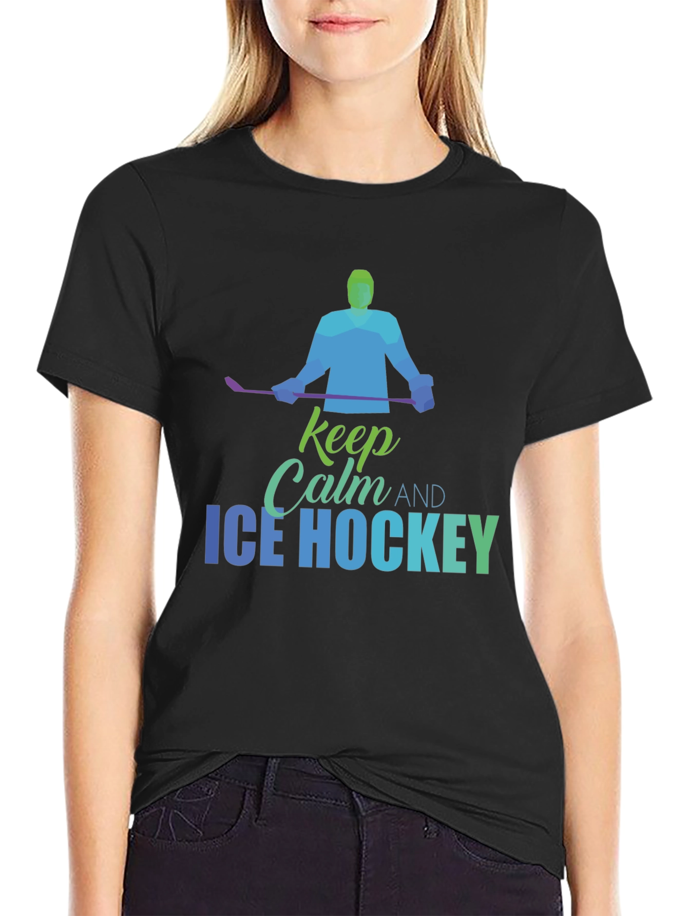 Keep Calm Ice Hockey T-Shirt - Mens Graphic Tee