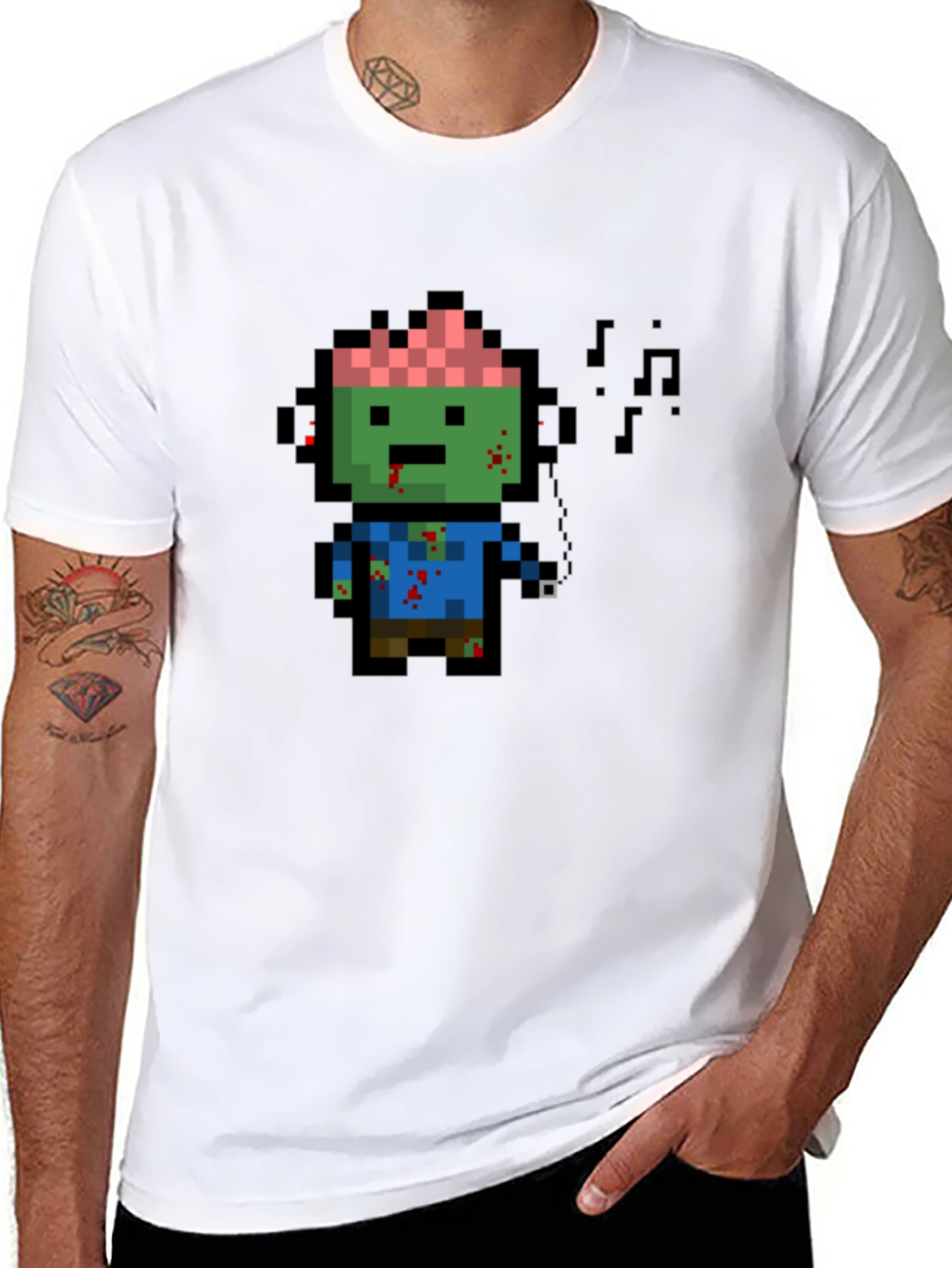 Pixel Zombie T-Shirt - Retro Gamer Style