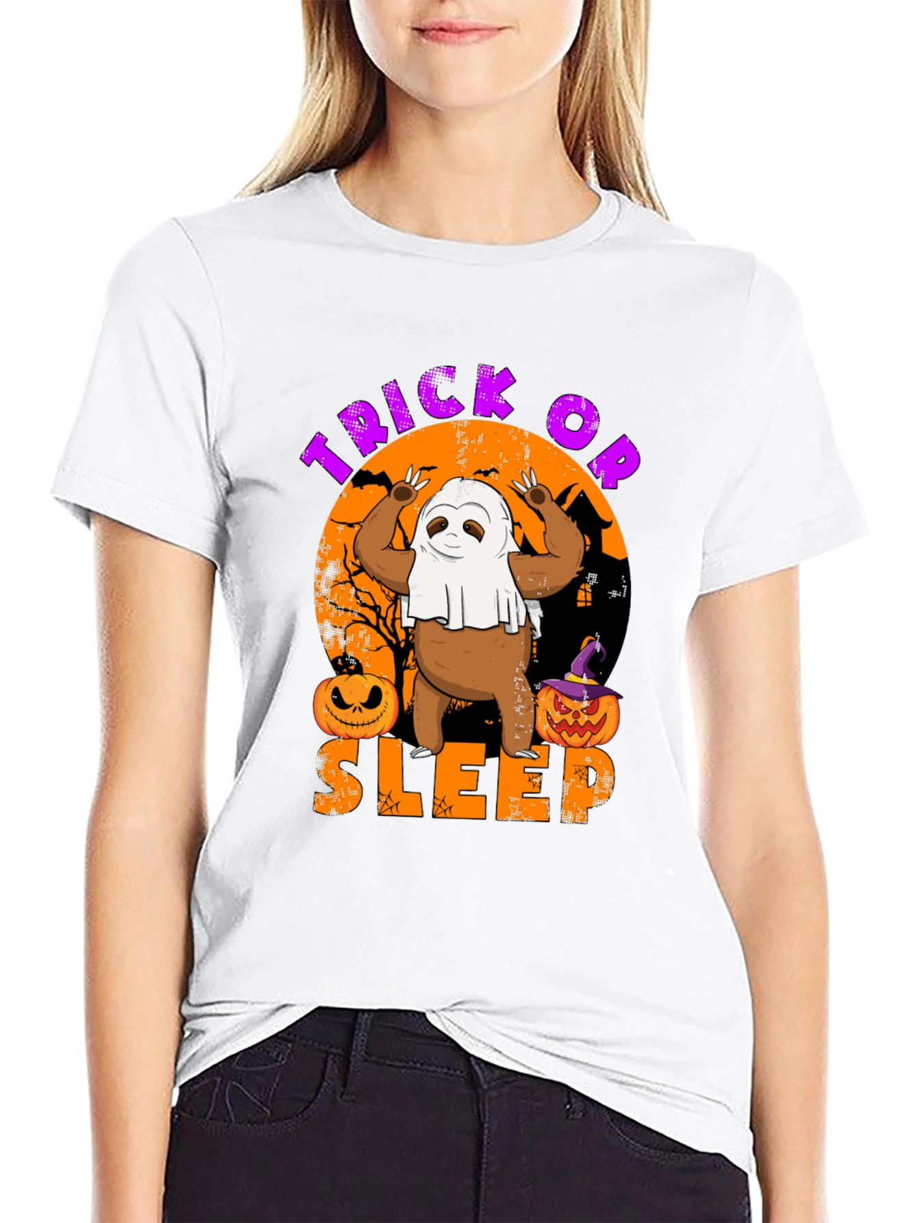 Trick or Sleep Halloween Sloth T-Shirt