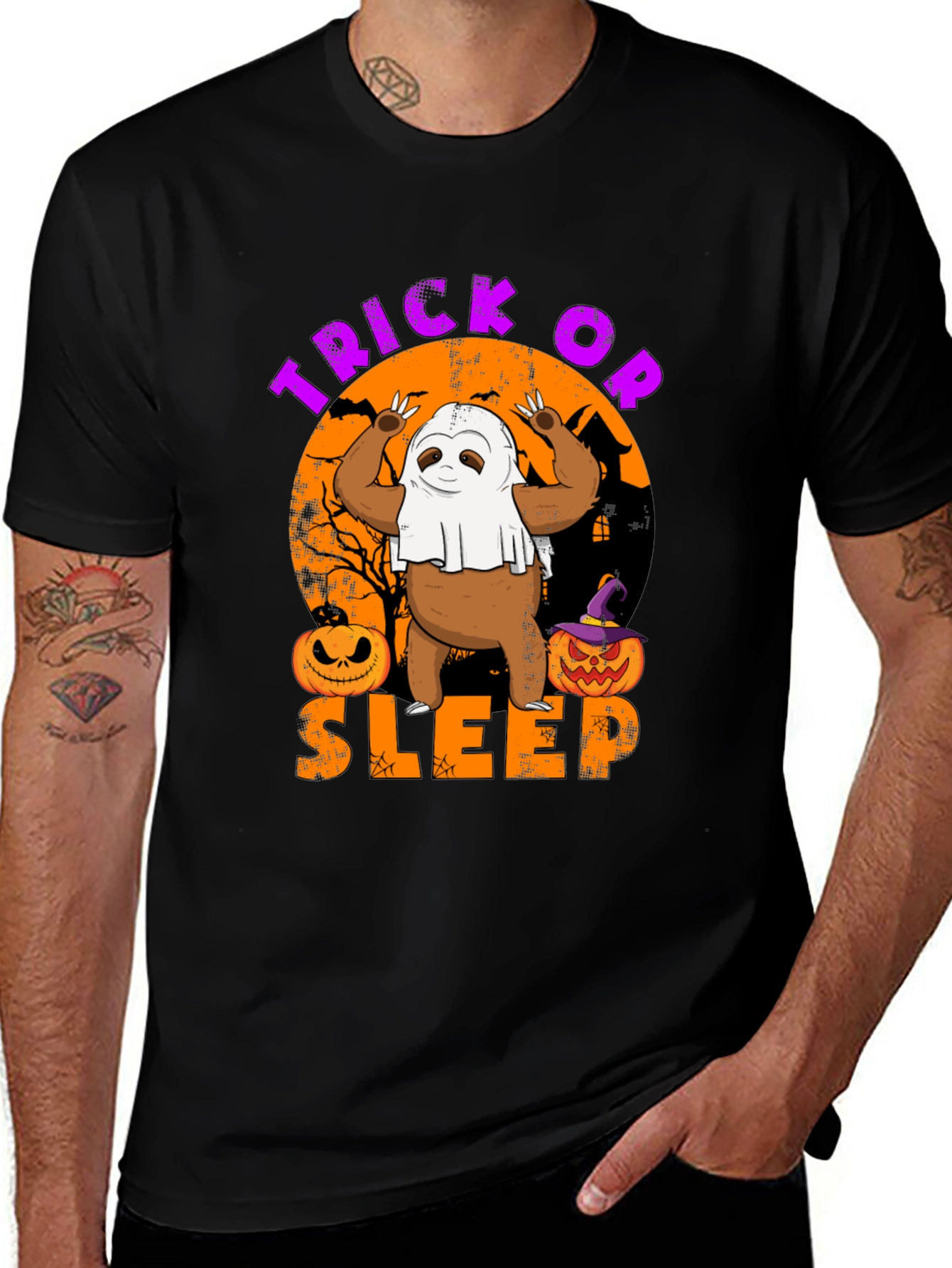 Trick or Sleep Halloween Sloth T-Shirt