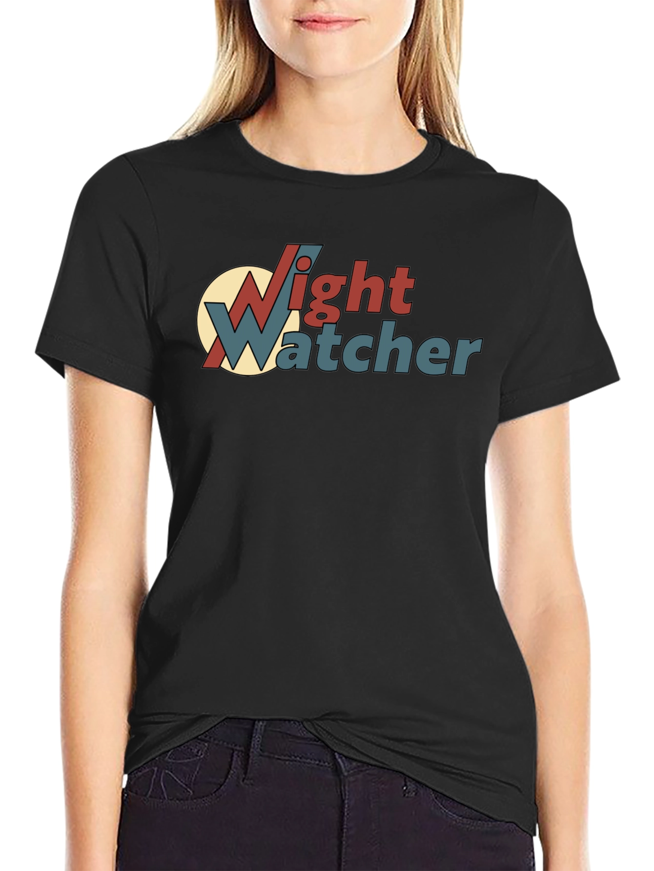 Night Watcher Graphic T-Shirt - Retro Design
