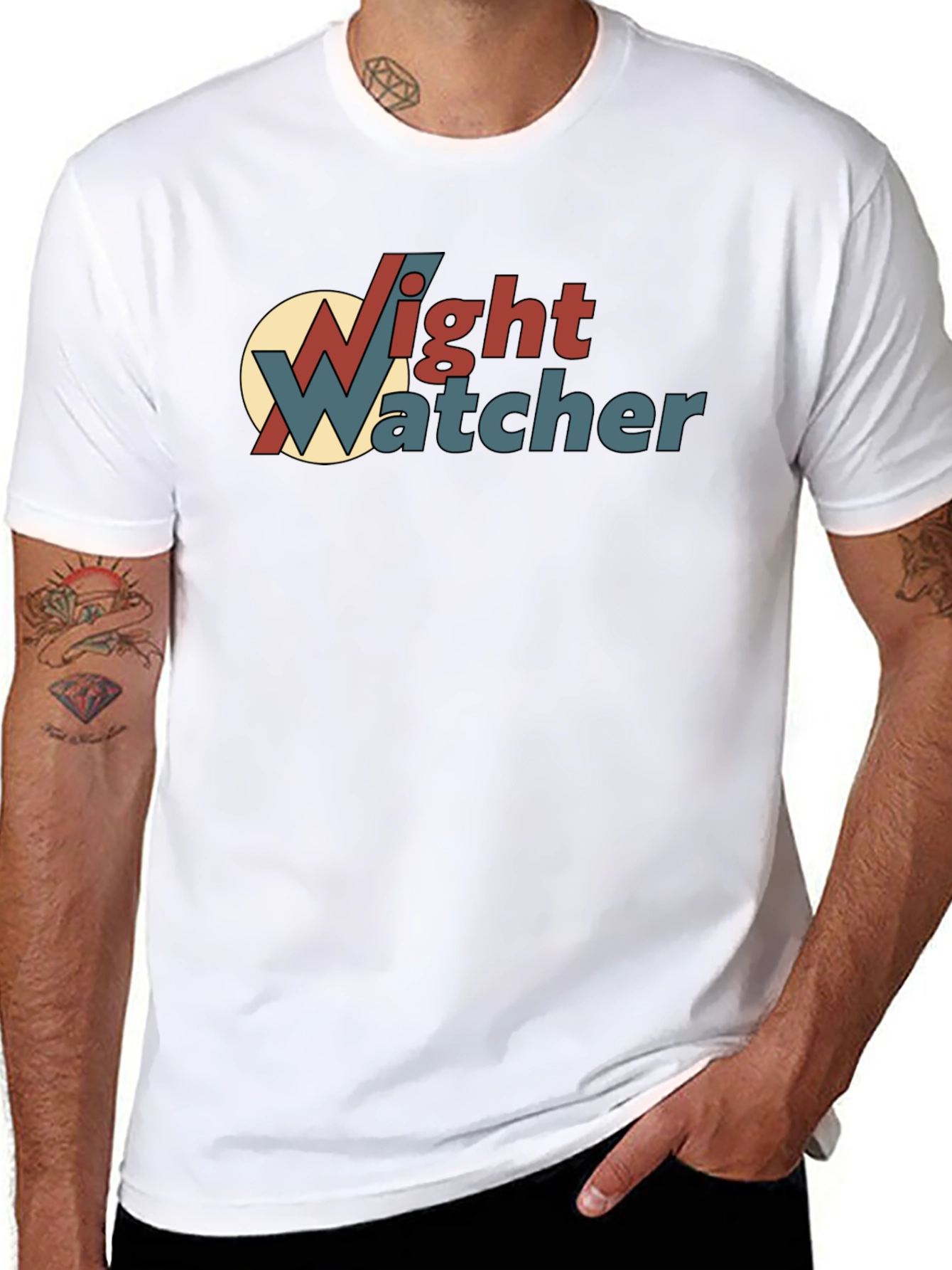 Night Watcher Graphic T-Shirt - Retro Design
