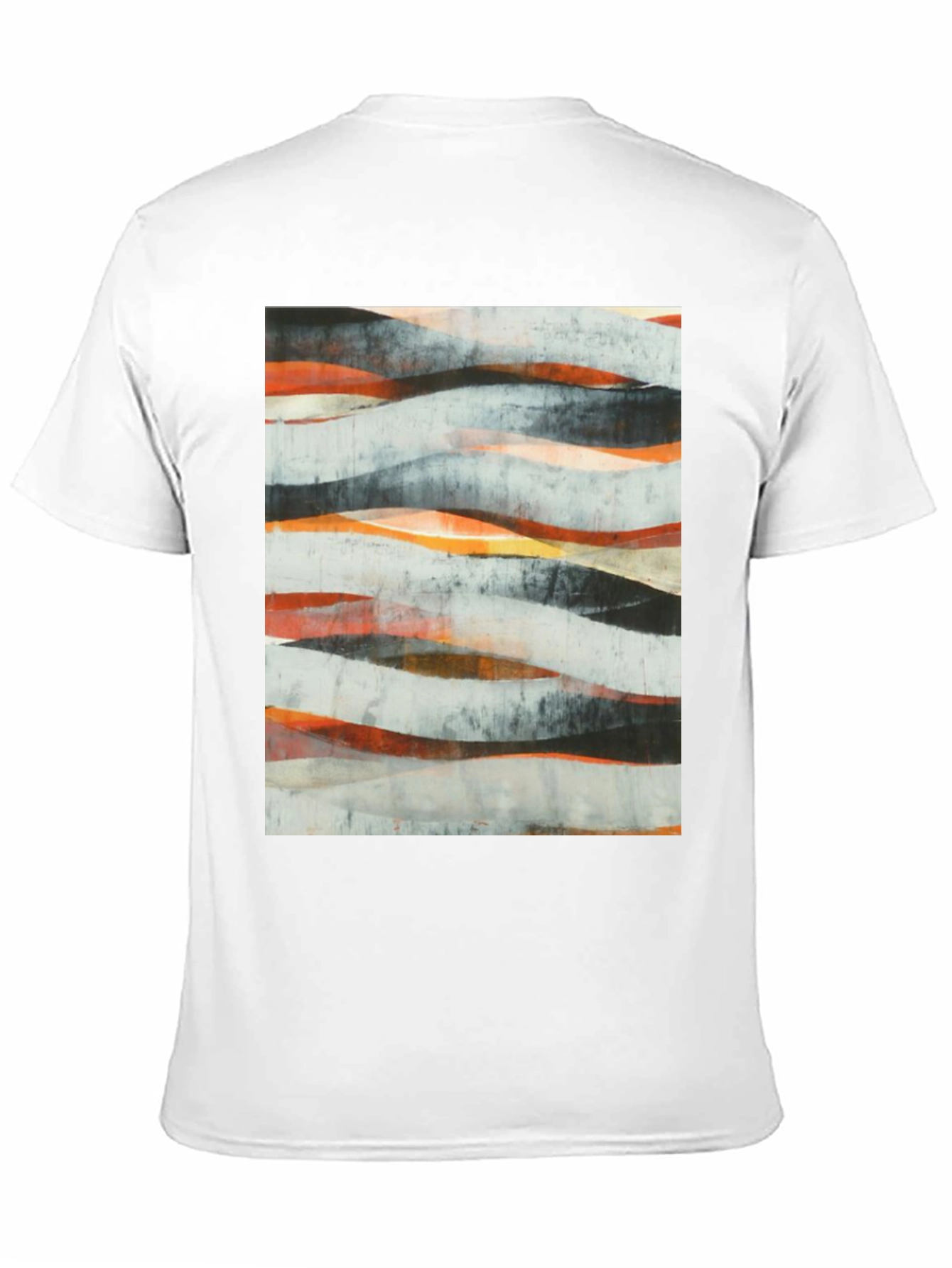 Abstract Wave Art Black T-Shirt - Modern Graphic Tee