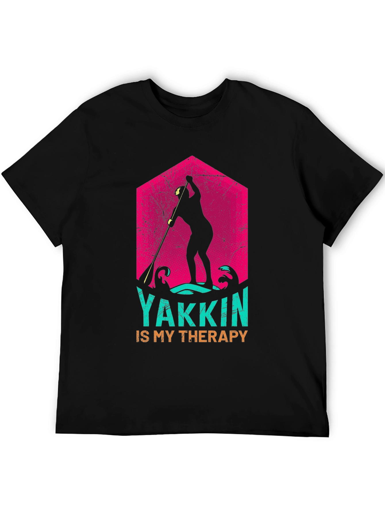 Yakkin Is My Therapy Black T-Shirt