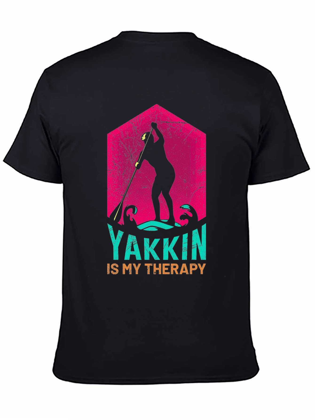 Yakkin Is My Therapy Black T-Shirt