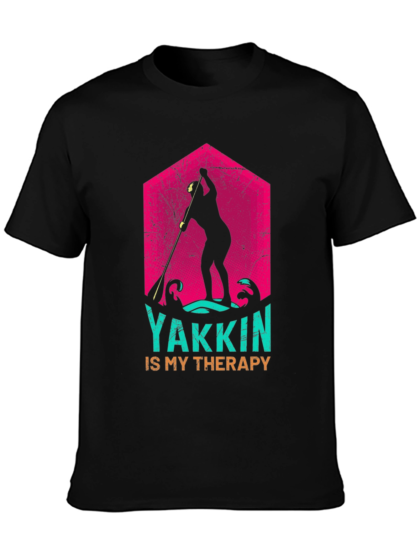Yakkin Is My Therapy Black T-Shirt