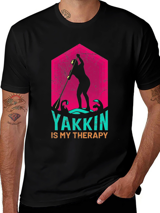 Yakkin Is My Therapy Black T-Shirt
