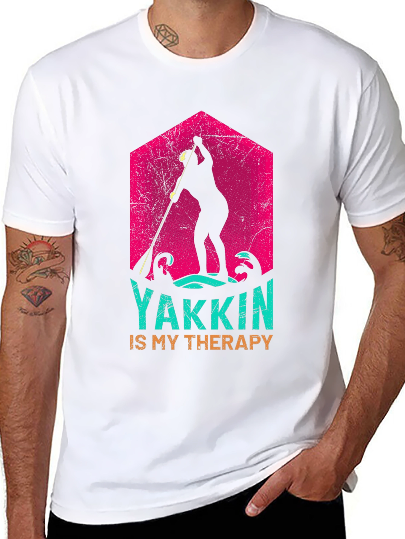 Yakkin Is My Therapy Black T-Shirt
