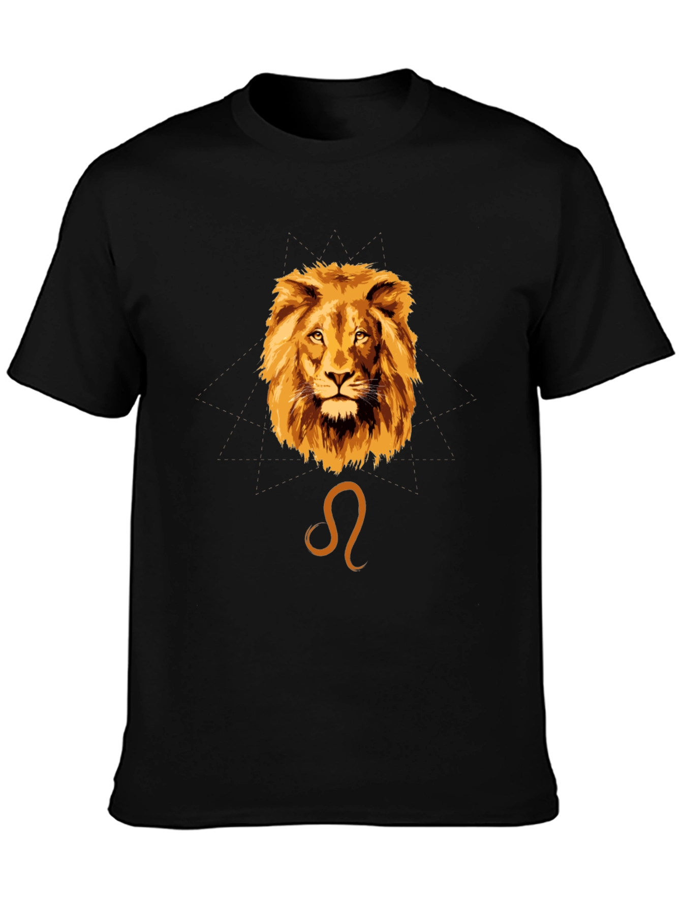 Leo Zodiac Graphic Tee - Black Cotton T-Shirt
