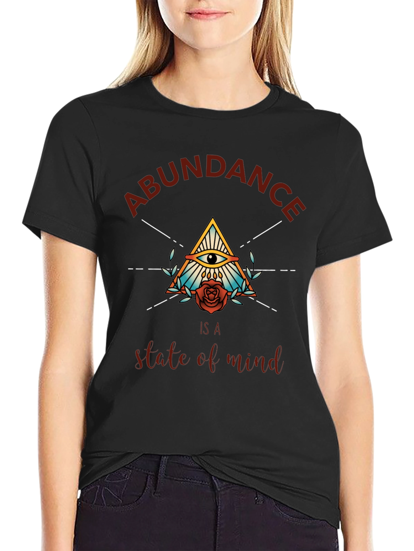Abundance Mindset Graphic Tee - Black