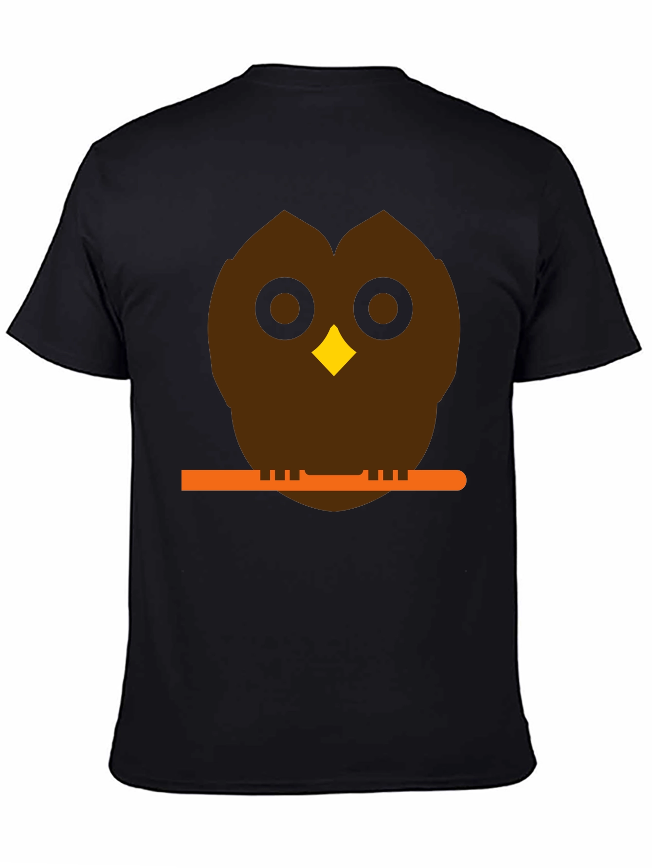 Owl on Branch Graphic Tee - Unisex Black T-Shirt