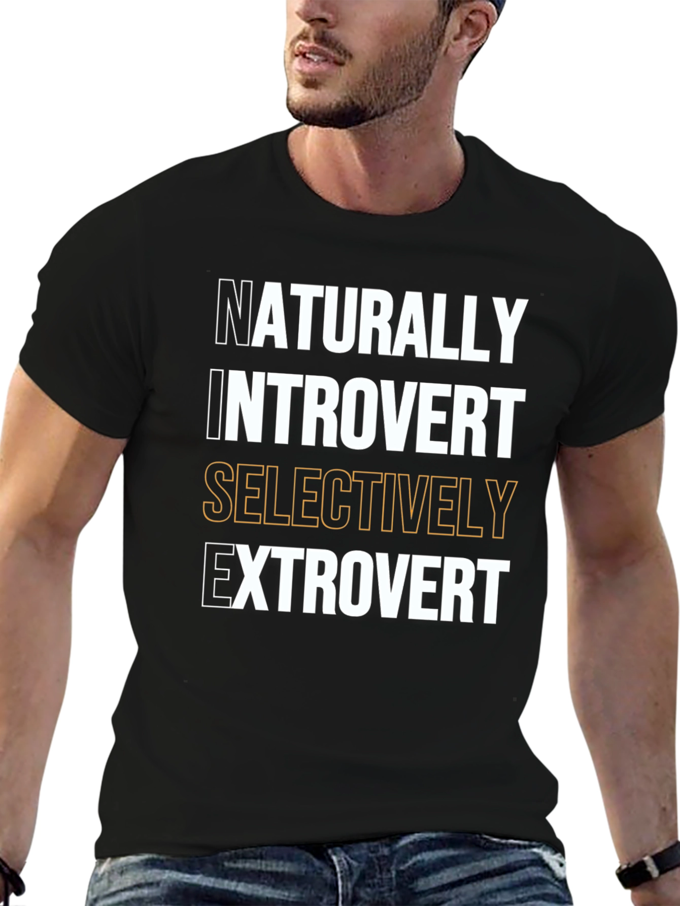 Introvert Extrovert Graphic T-Shirt - Black