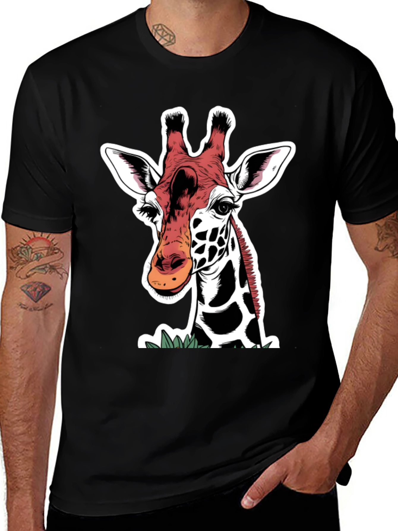 Giraffe Graphic Tee - Animal Lover Shirt