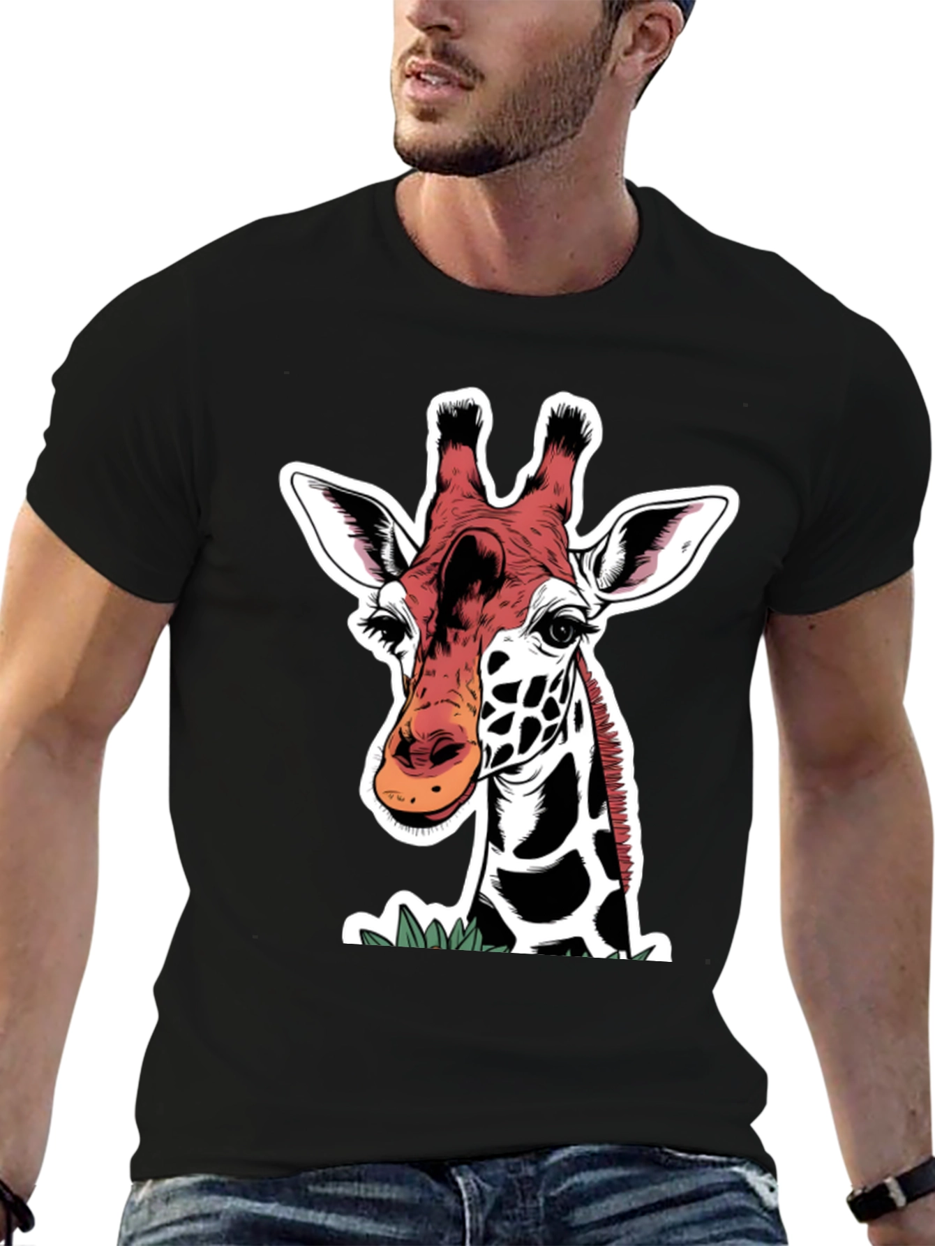 Giraffe Graphic Tee - Animal Lover Shirt