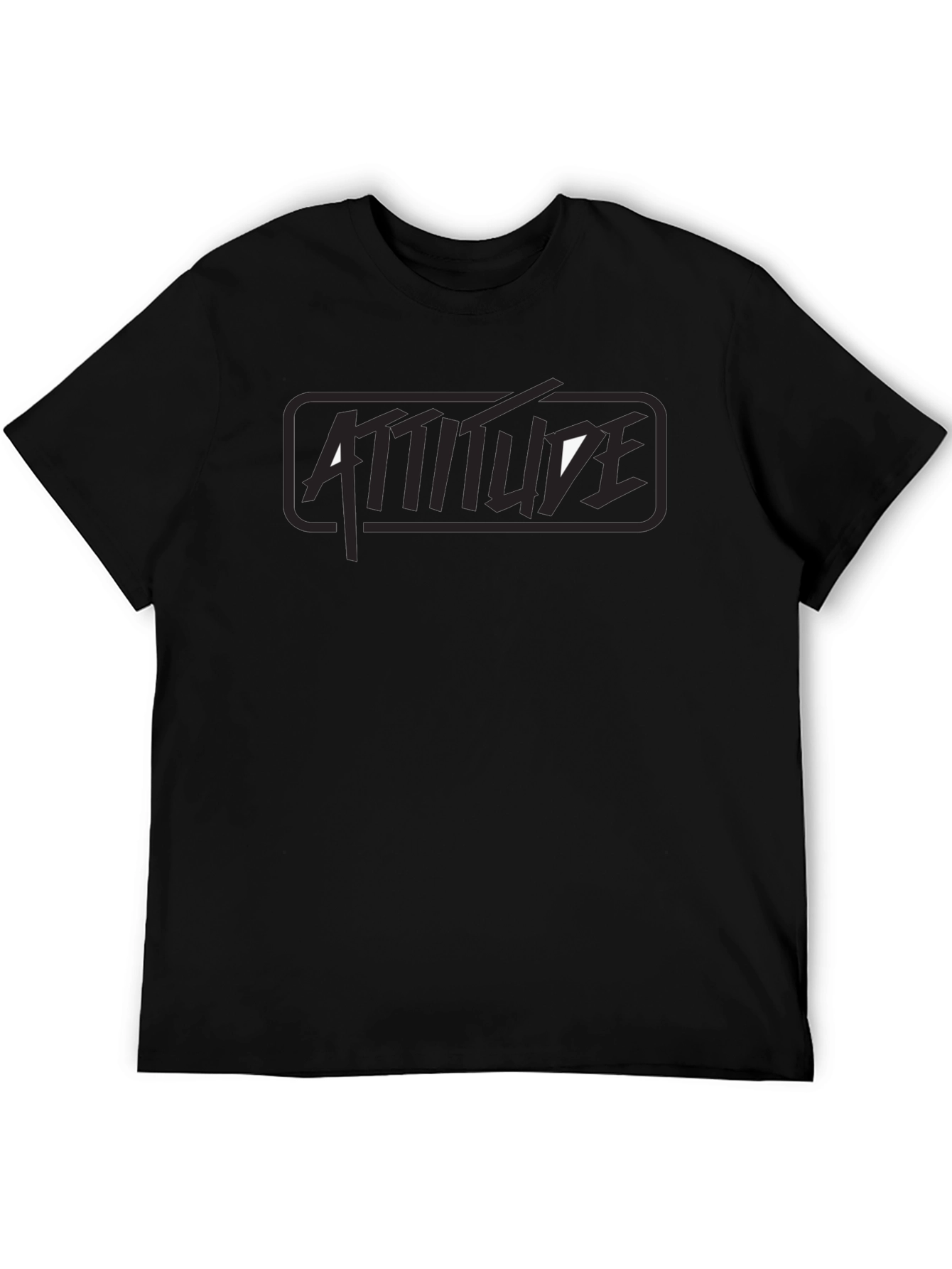 Black Attitude Graphic Tee - Stylish Menswear