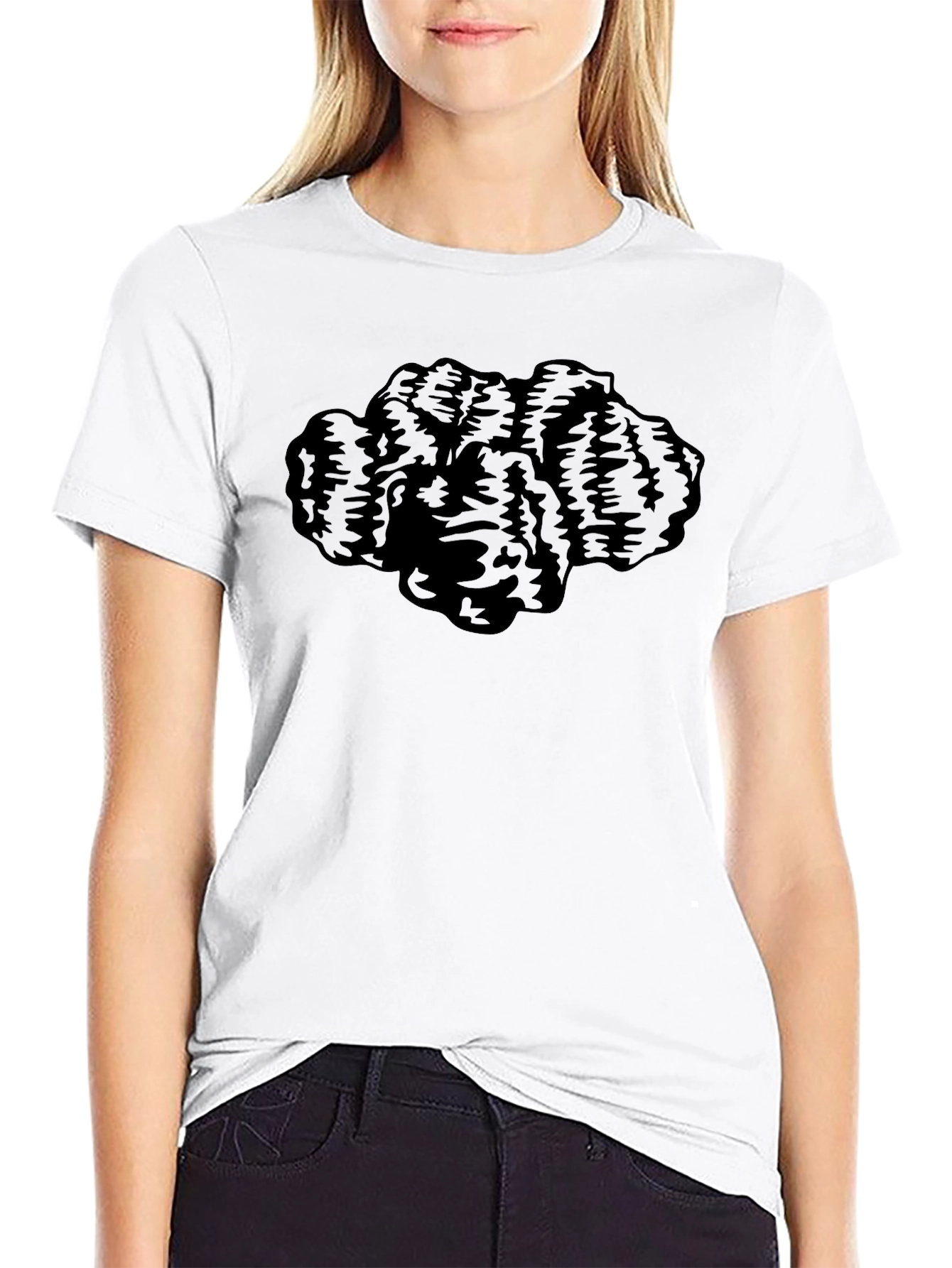 Mens Black Graphic T-Shirt - Abstract Tree Design