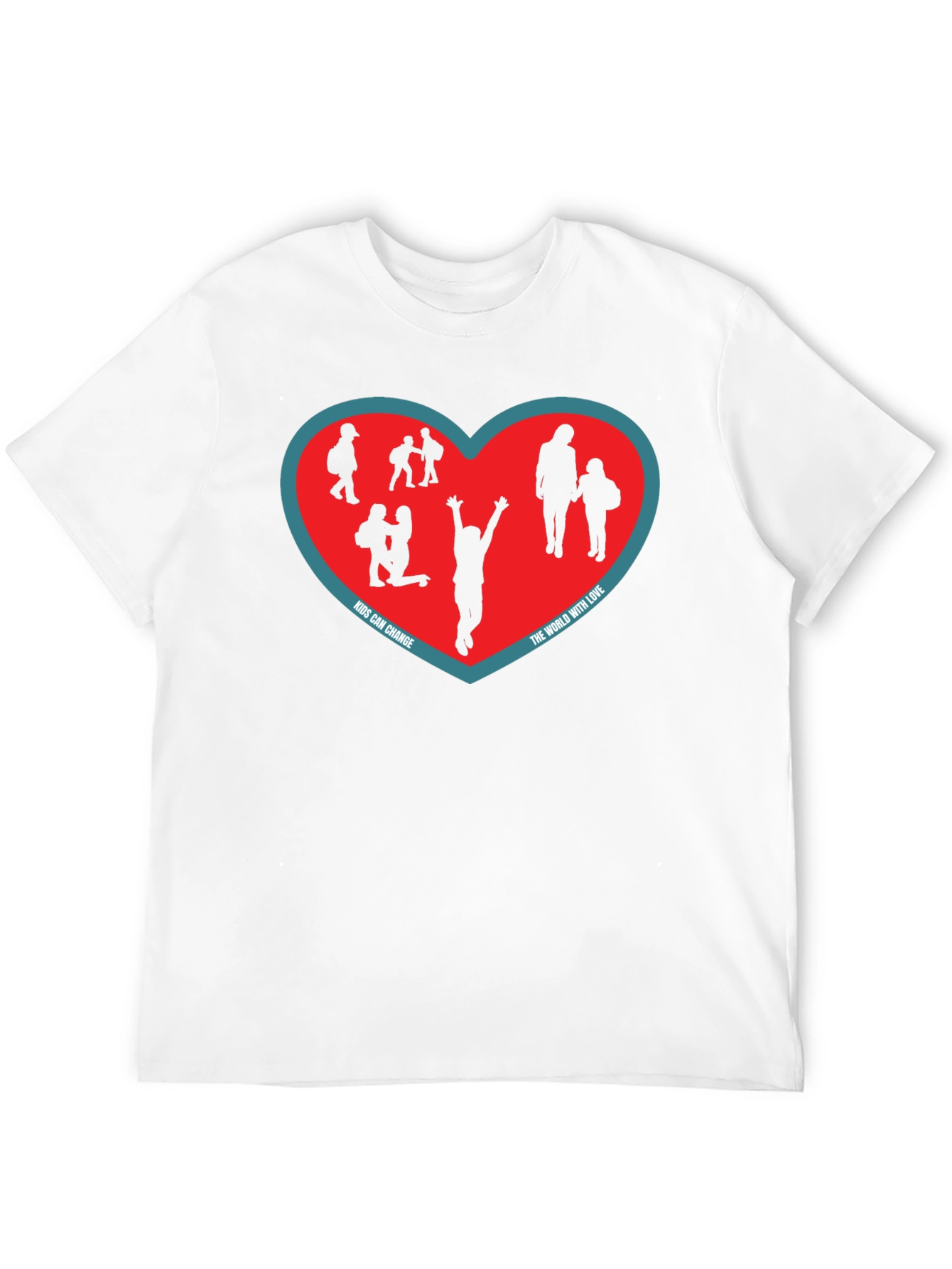 Kids Can Change T-Shirt - Black Heart Graphic