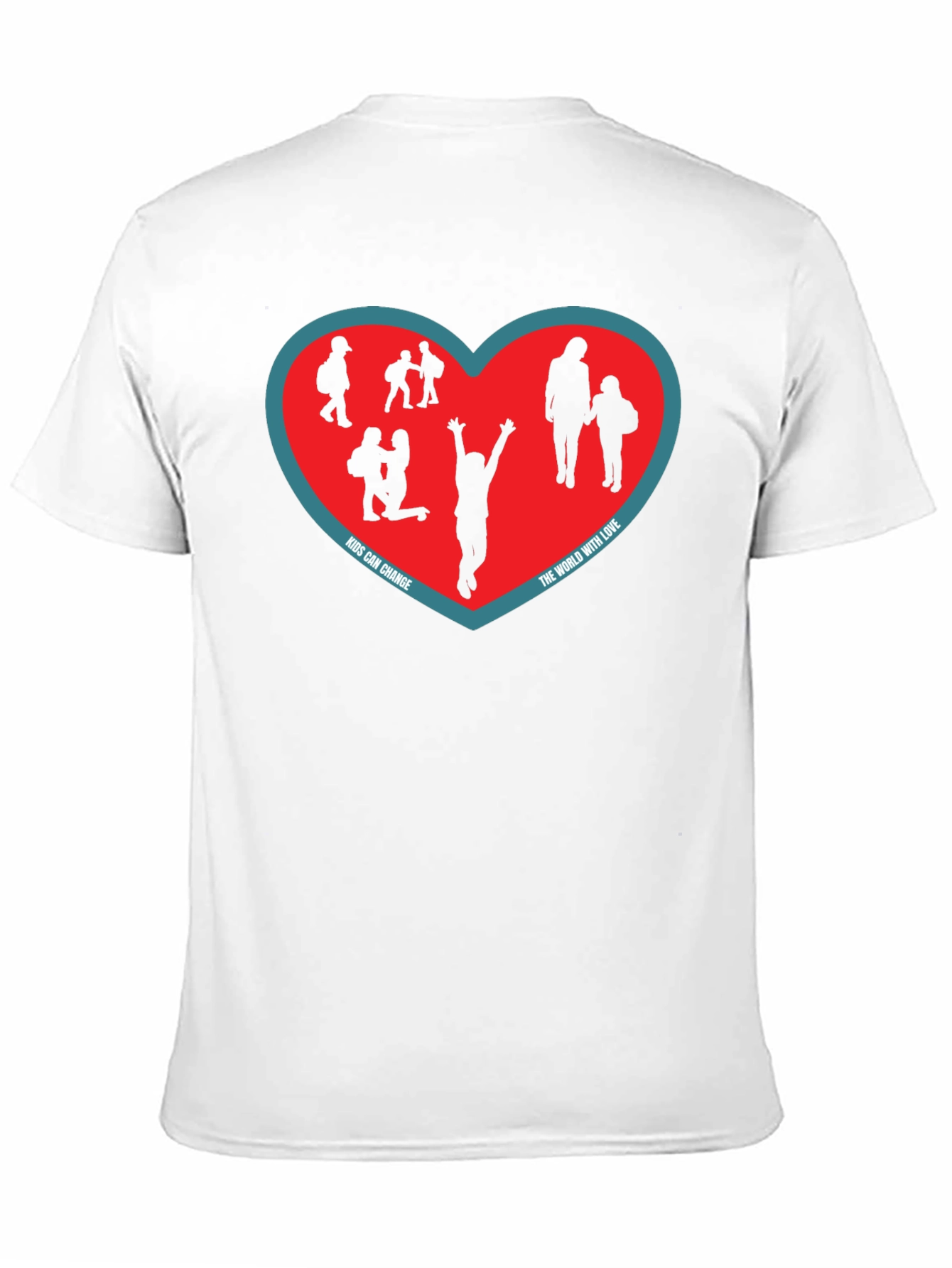 Kids Can Change T-Shirt - Black Heart Graphic