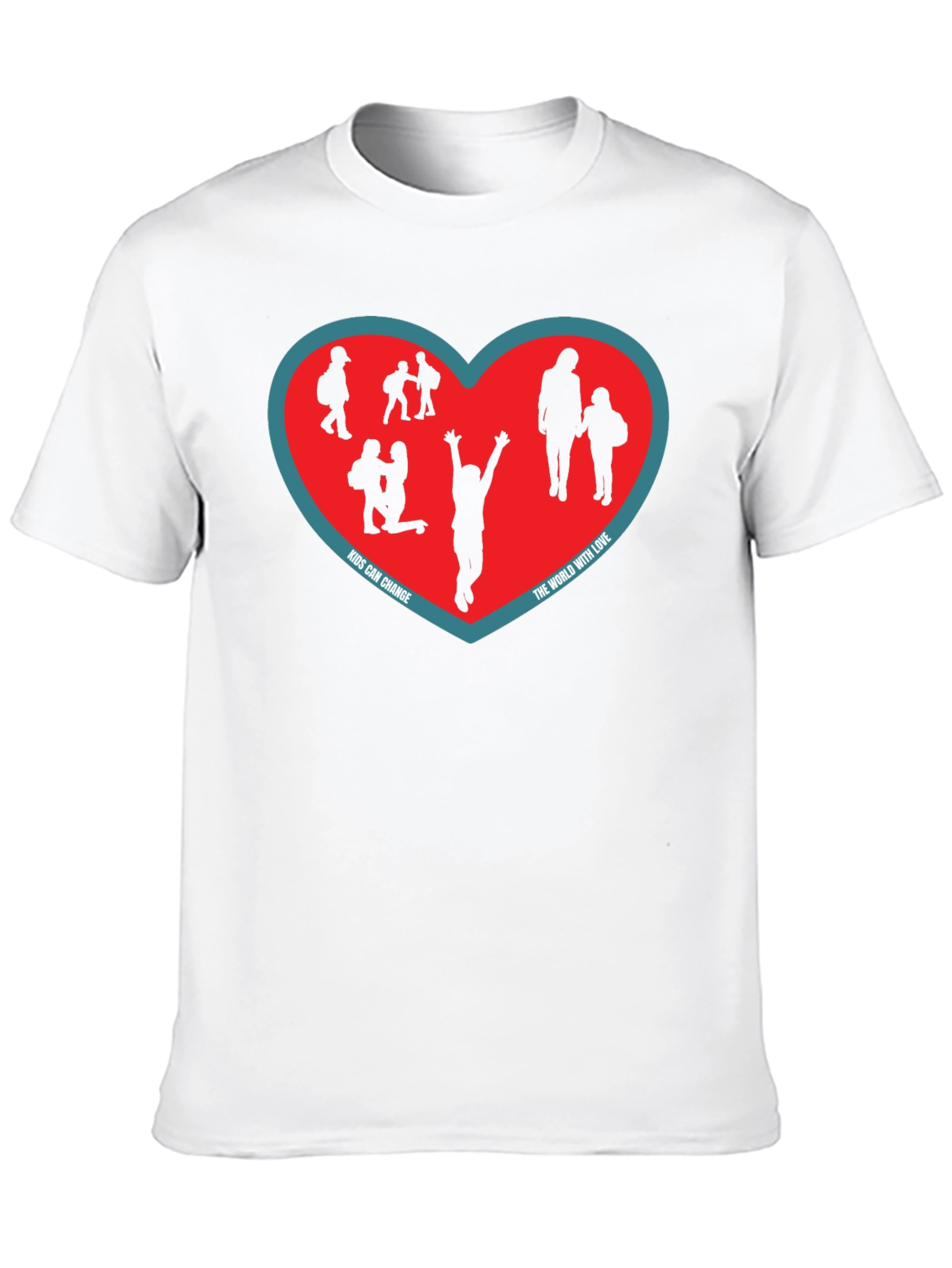 Kids Can Change T-Shirt - Black Heart Graphic