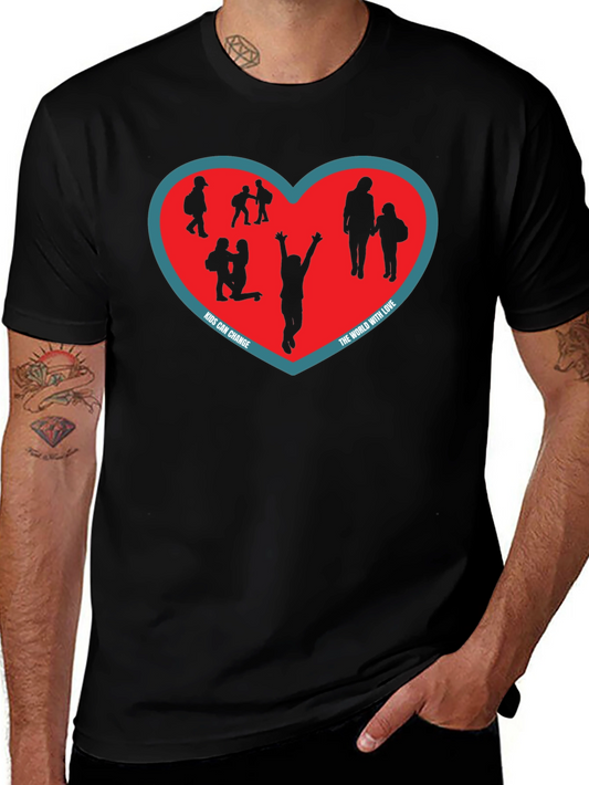 Kids Can Change T-Shirt - Black Heart Graphic