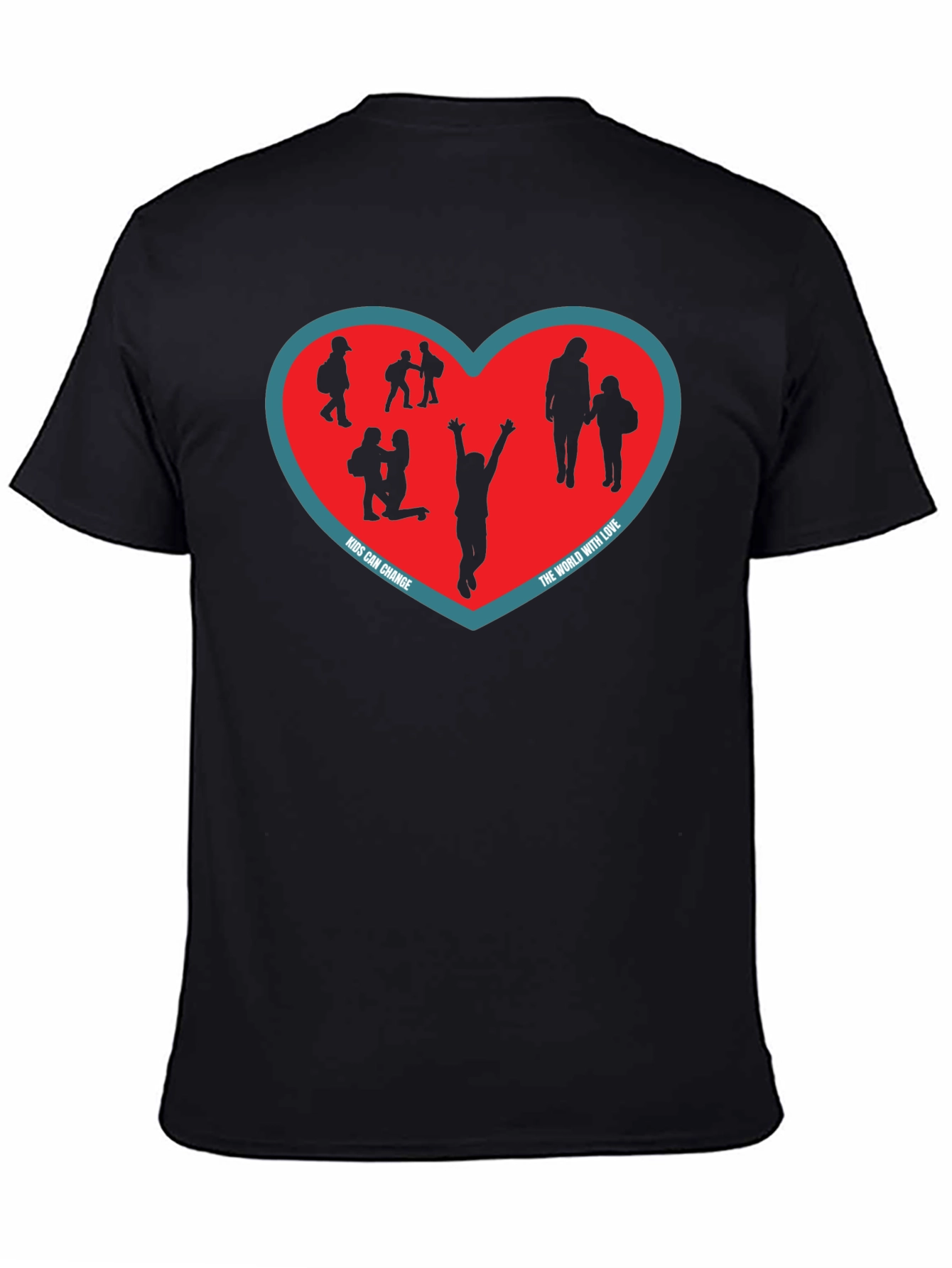 Kids Can Change T-Shirt - Black Heart Graphic