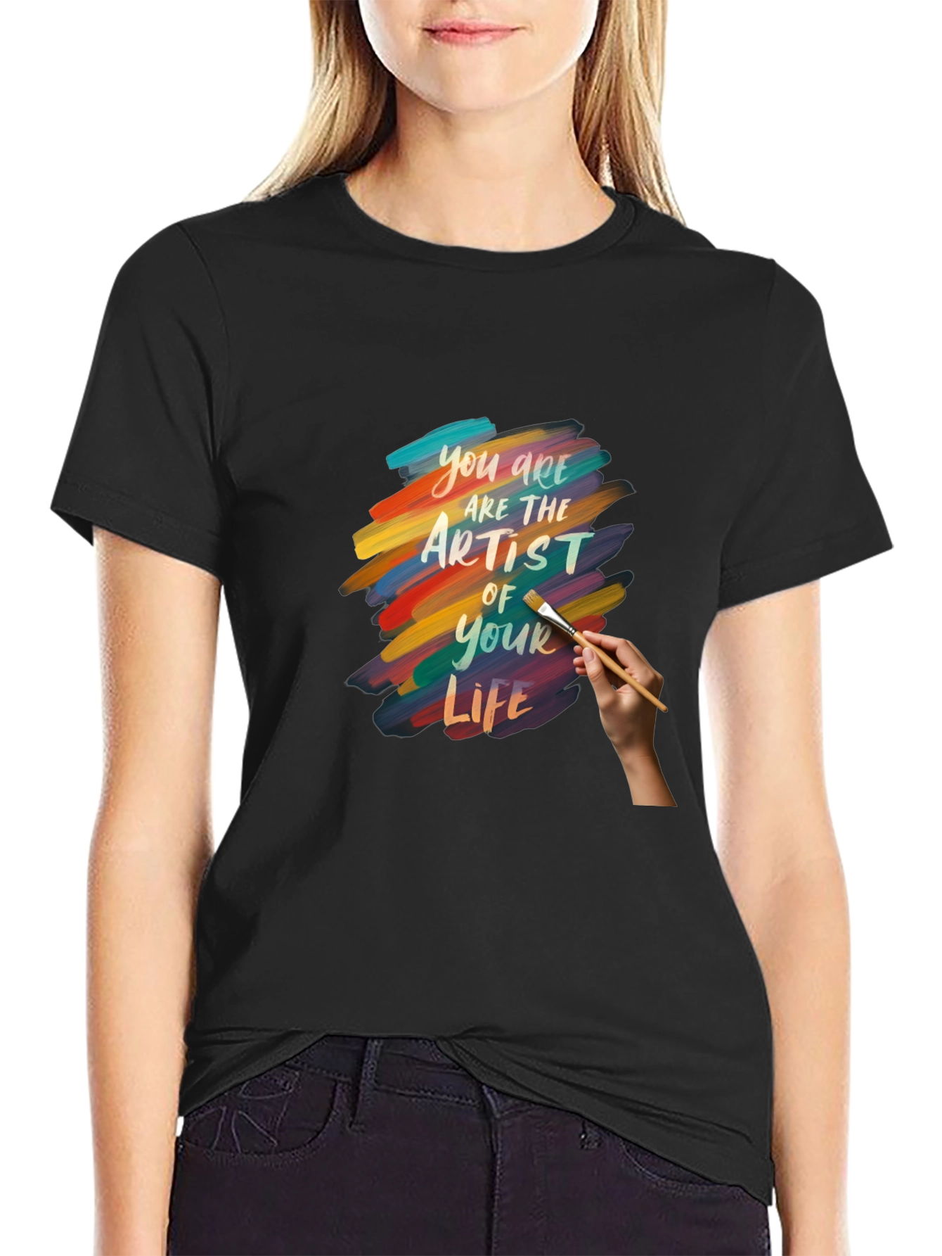 Artist of Your Life Graphic Tee - Black Cotton