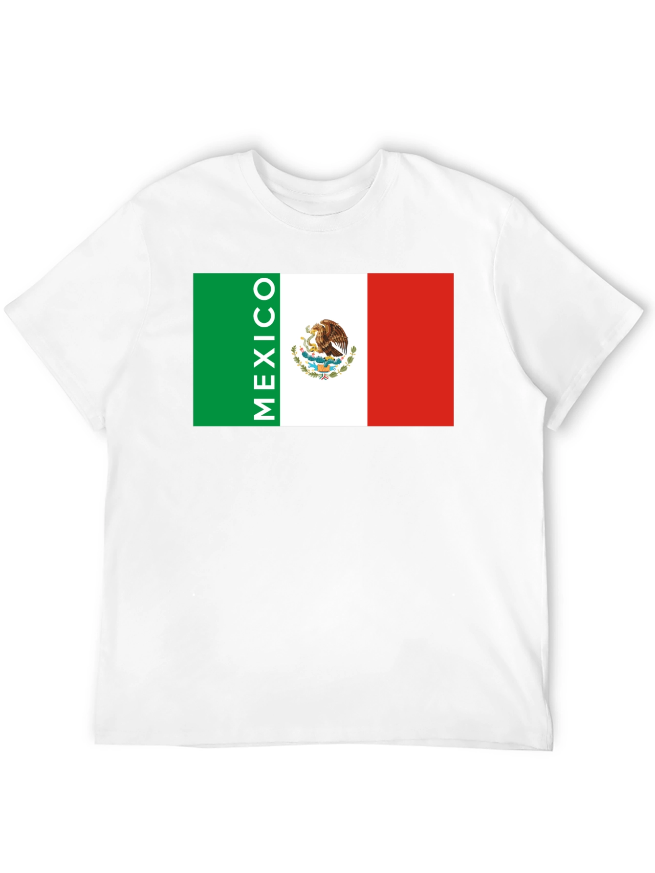 Mexico Flag Graphic Print Black T-Shirt