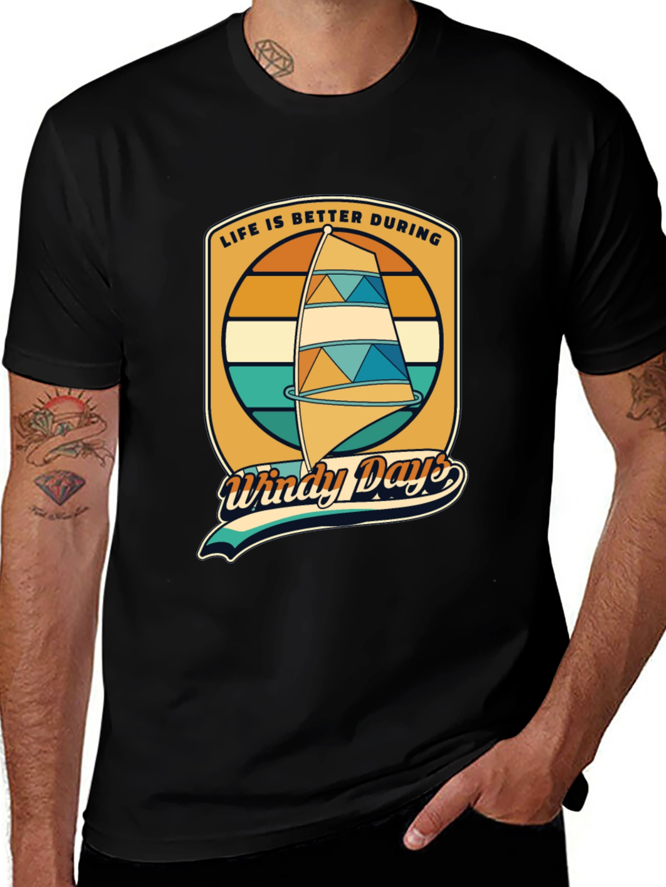 Windy Days Sailing T-Shirt - Retro Style