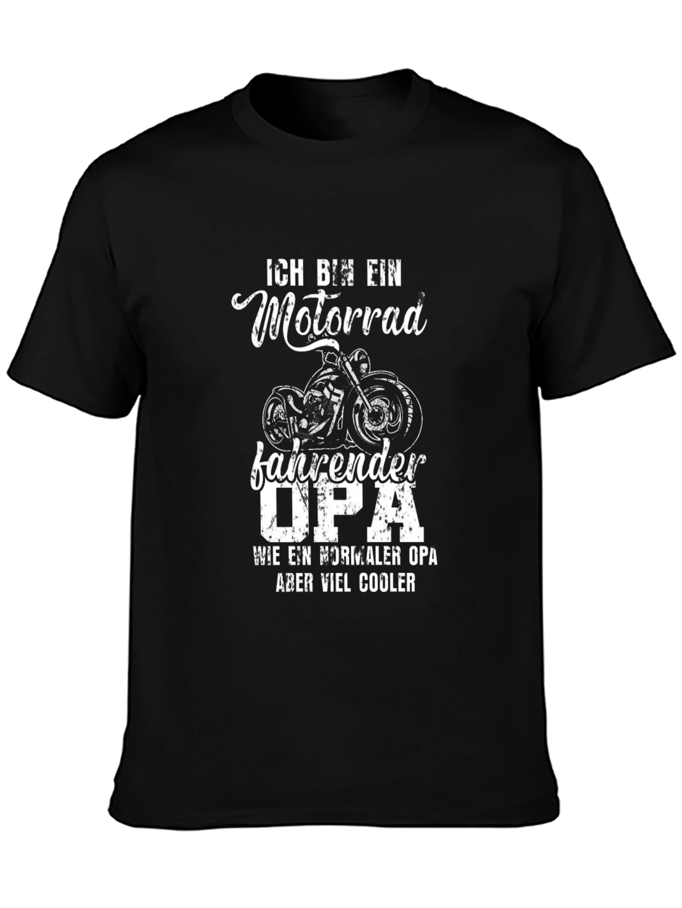Motorrad Opa T-Shirt - Cool Grandfather Biker Tee