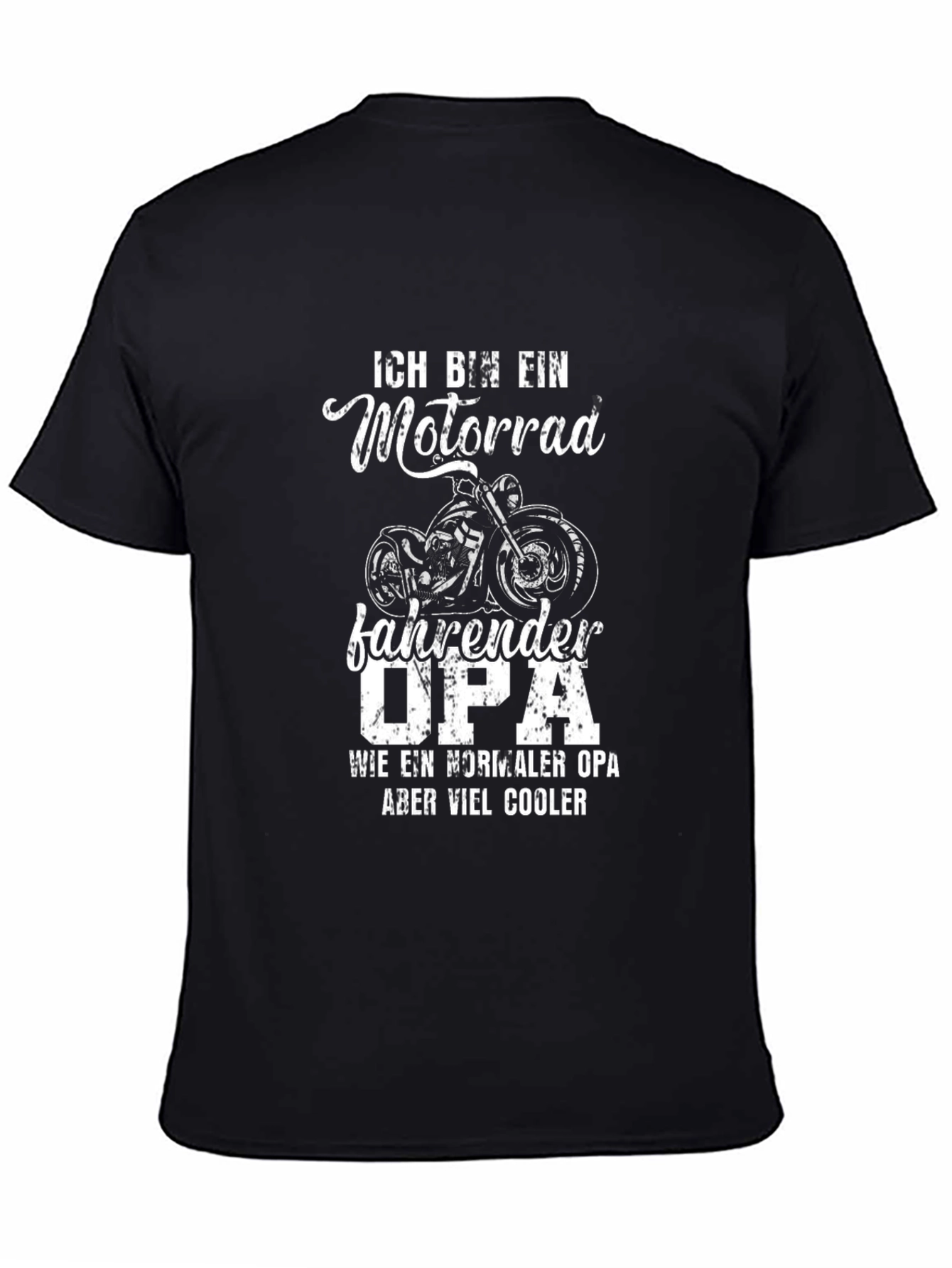 Motorrad Opa T-Shirt - Cool Grandfather Biker Tee