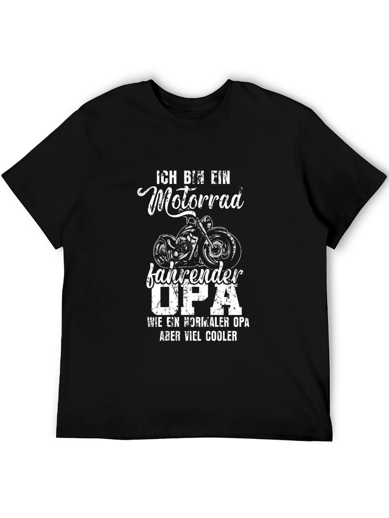 Motorrad Opa T-Shirt - Cool Grandfather Biker Tee