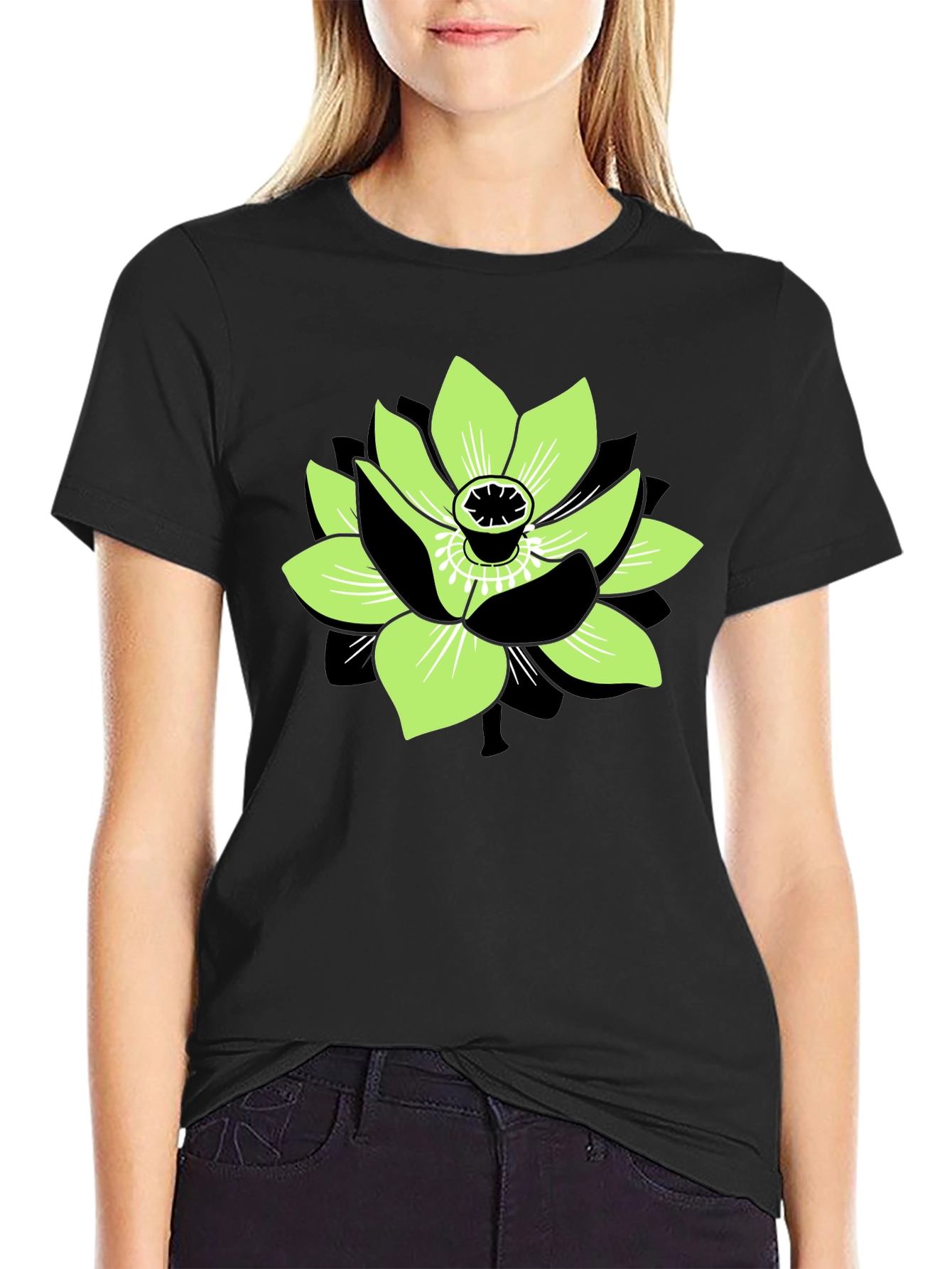 Floral Graphic Tee - Modern Botanical Design