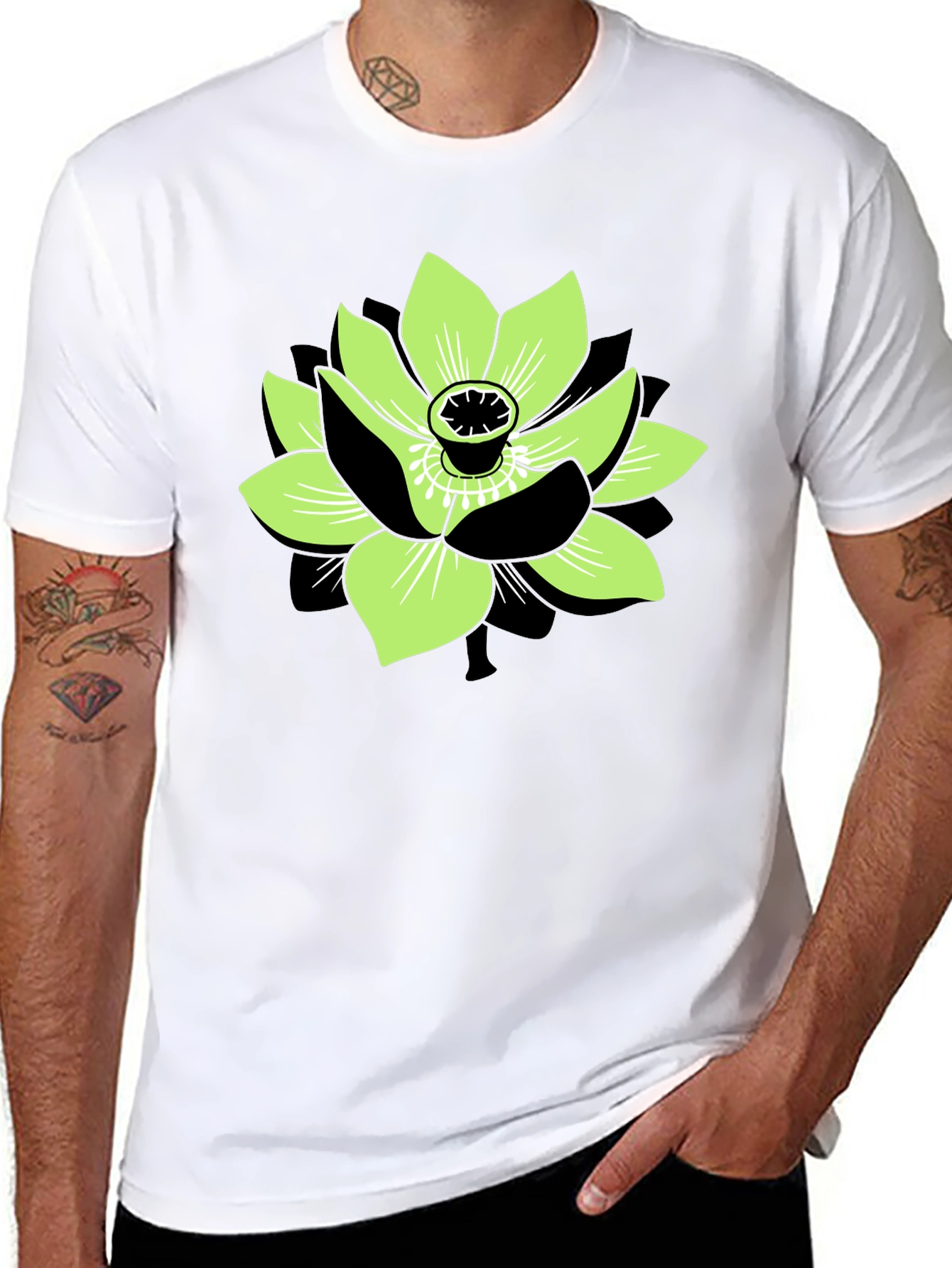 Floral Graphic Tee - Modern Botanical Design