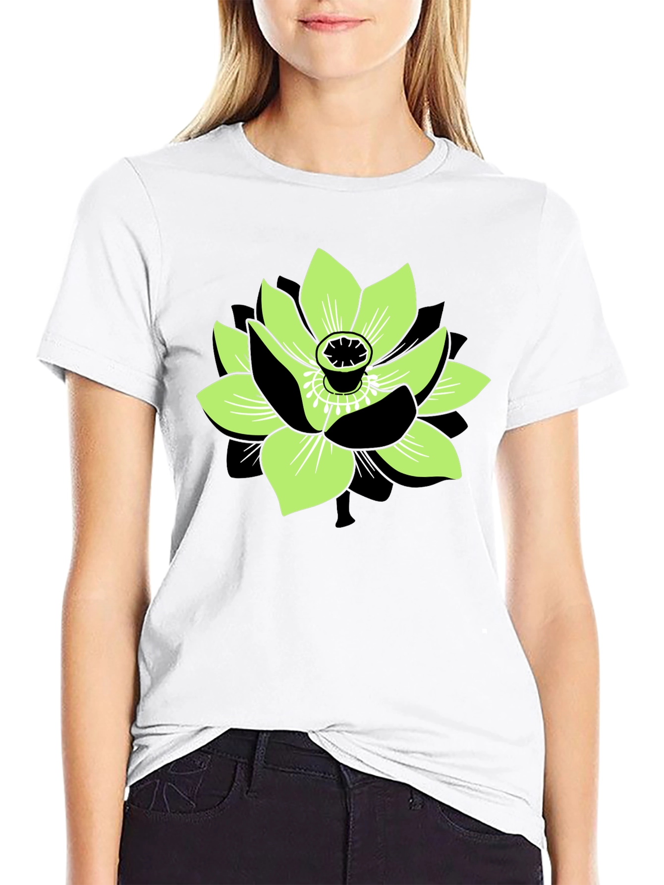 Floral Graphic Tee - Modern Botanical Design