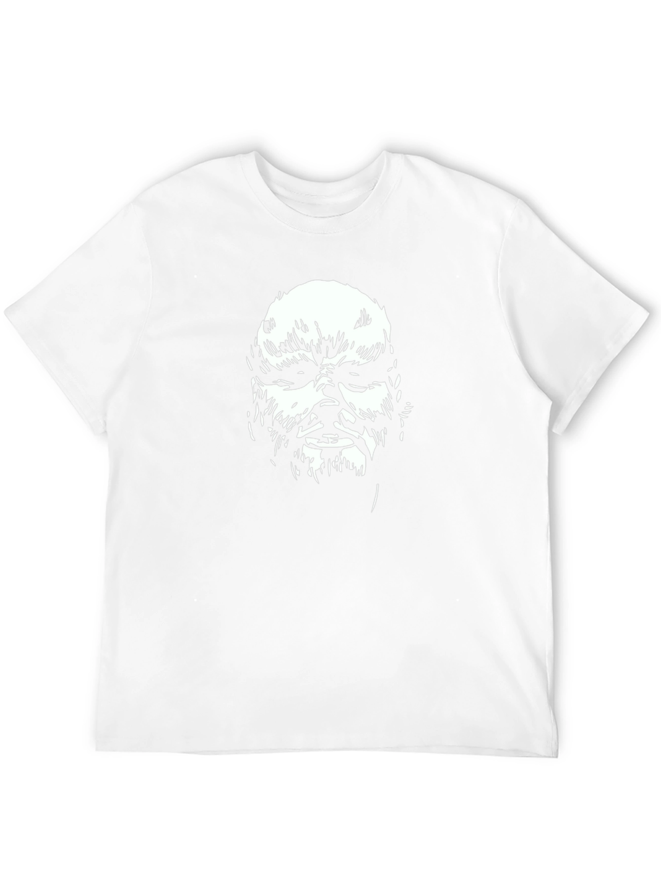 Black Graphic Tee - Grotesque Face Design